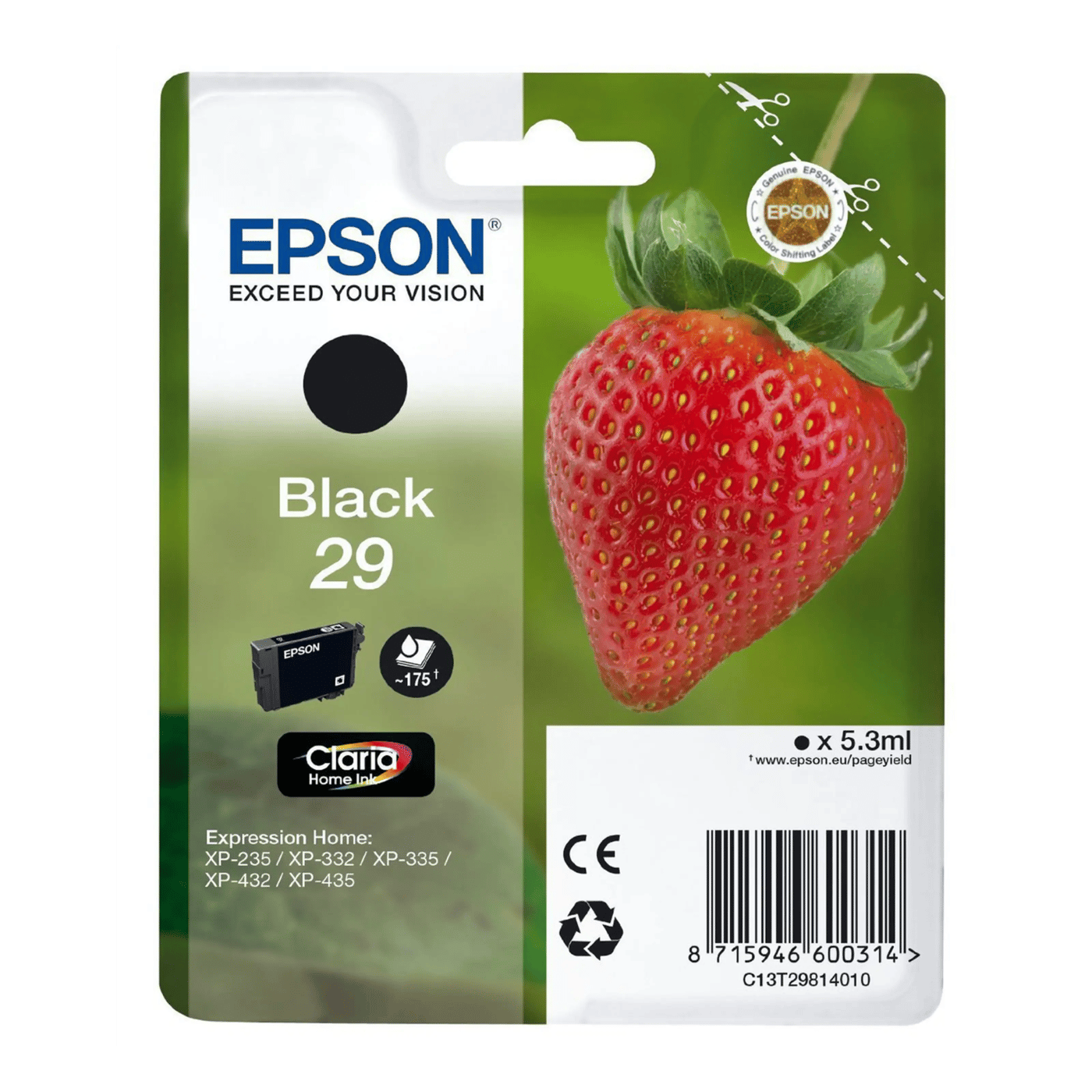 Epson T2981 Bläckpatron Svart
