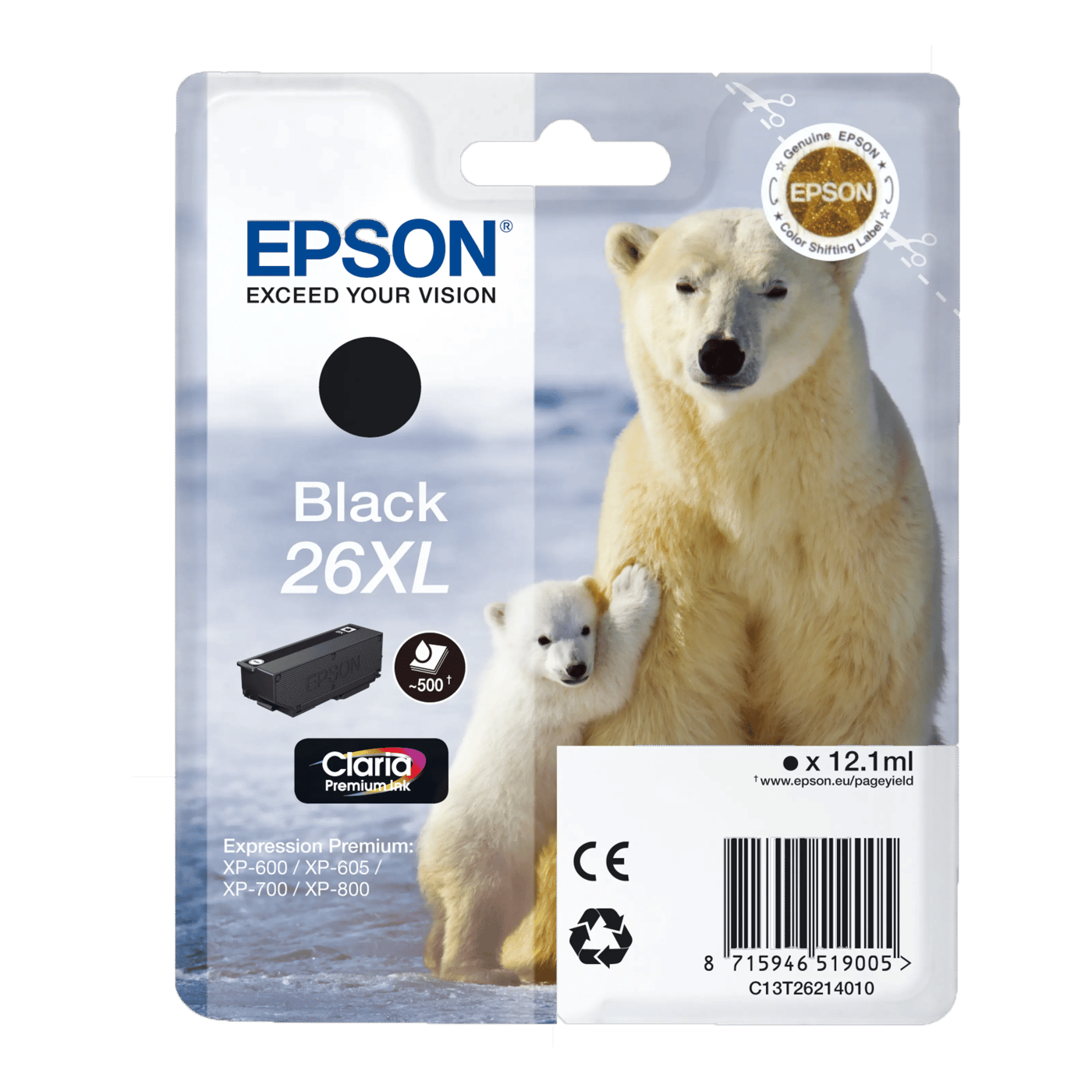 Epson T2621 XL Bläckpatron Svart