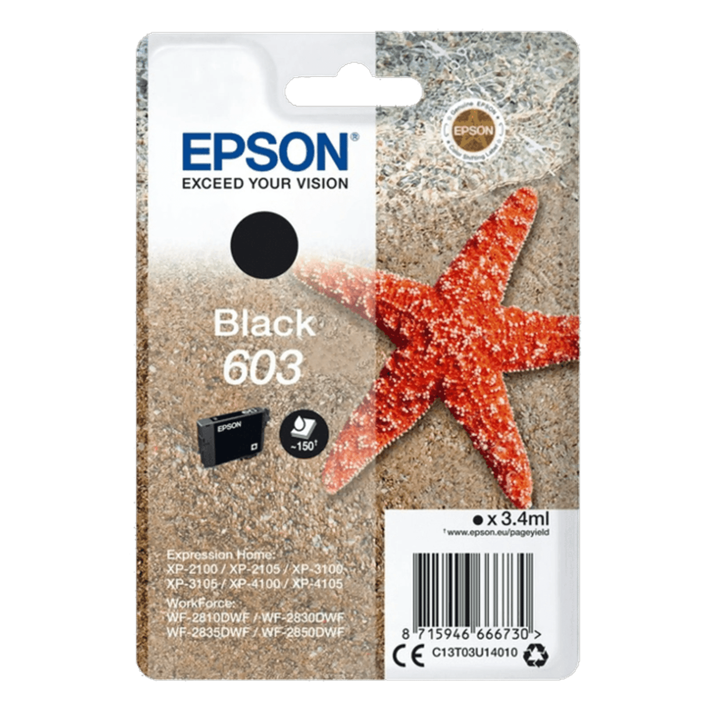 Epson T03U1 Bläckpatron Svart