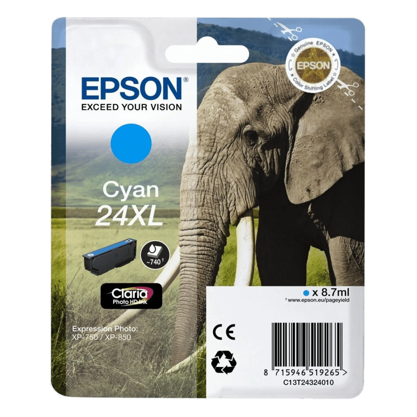 Epson T2432 Bläckpatron XL Cyan