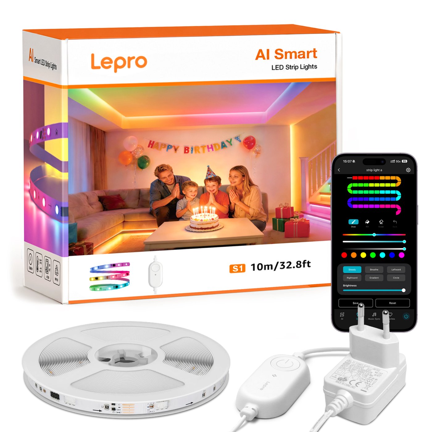 Lepro S1 AI Smart LED-list med RGBIC 10 m