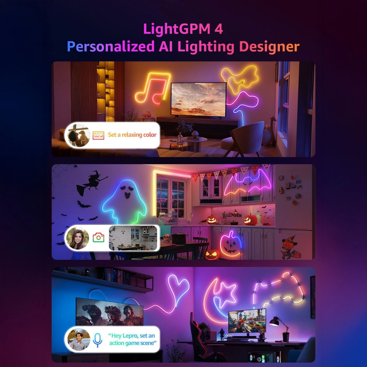 Lepro N1 AI Smart Rainbow LED-neonslynge 5 m