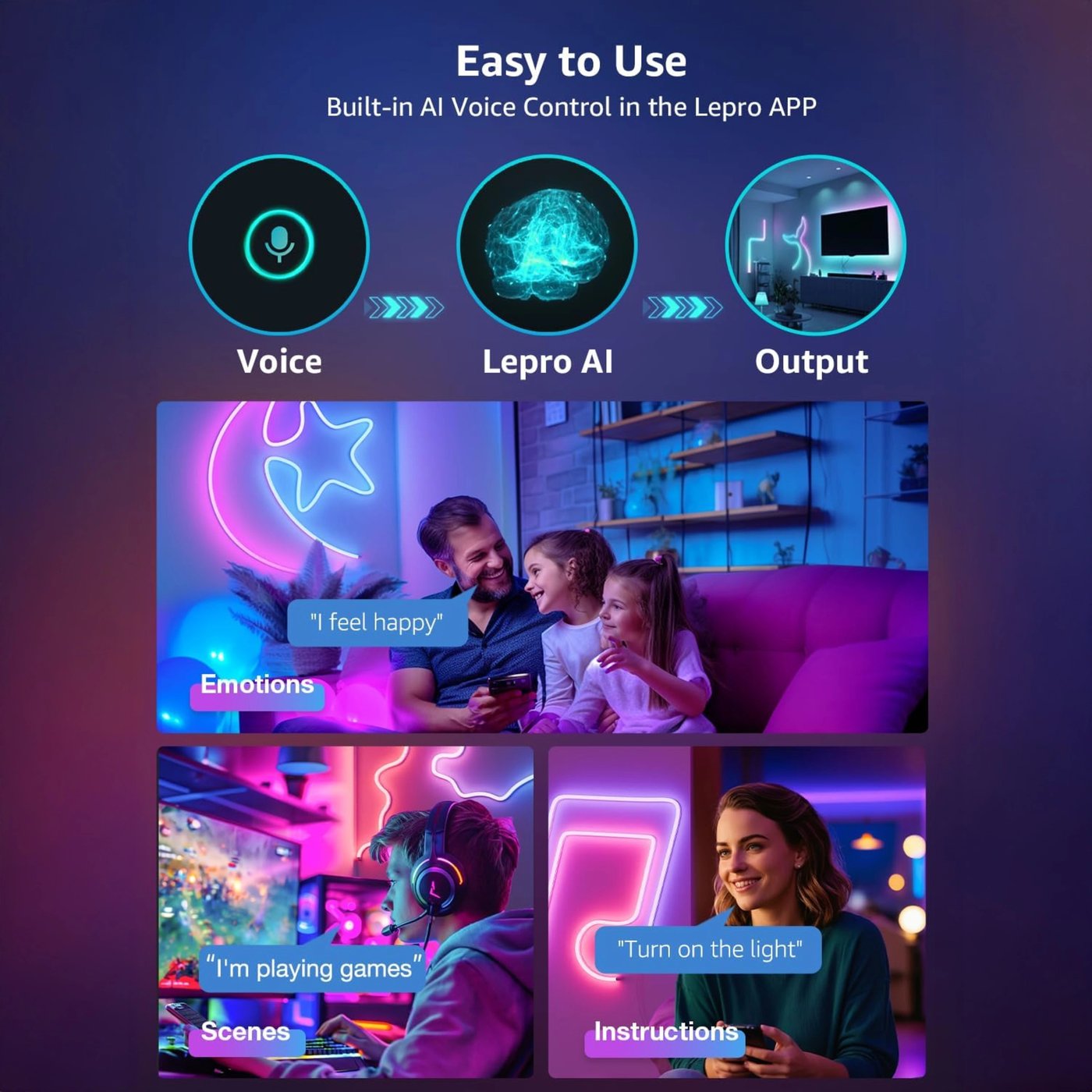 Lepro N1 AI Smart Rainbow LED-neonslynge 5 m