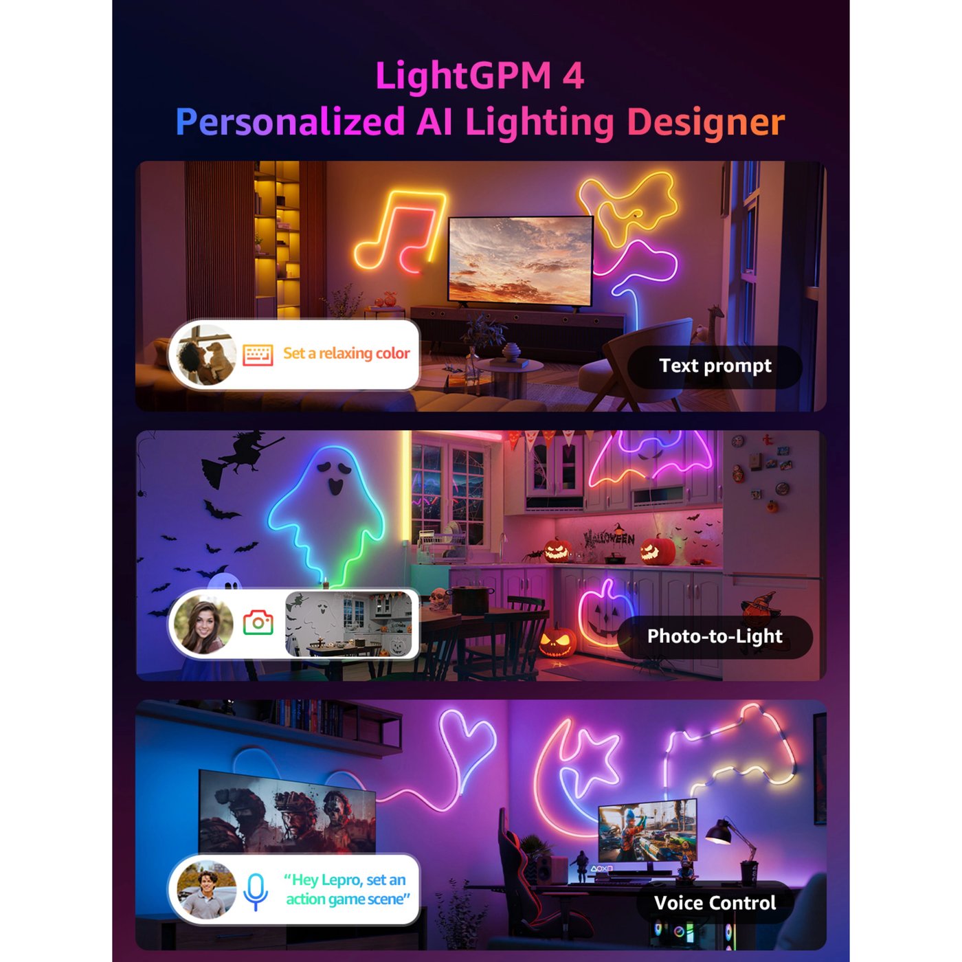 Lepro N1 AI Smart Rainbow LED-neonslynge 10 m