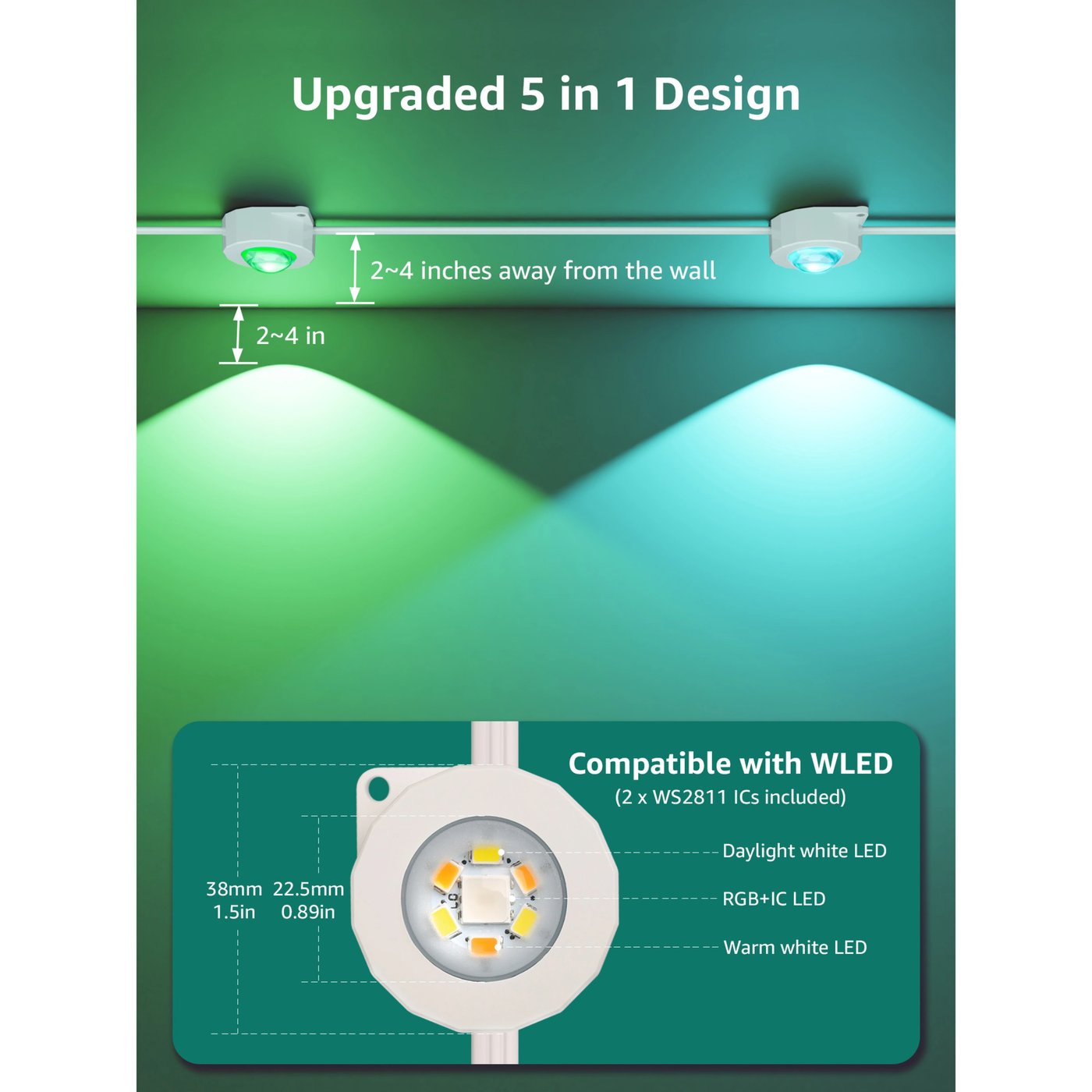 Lepro E1 AI-driven permanent utomhusbelysning 60 m