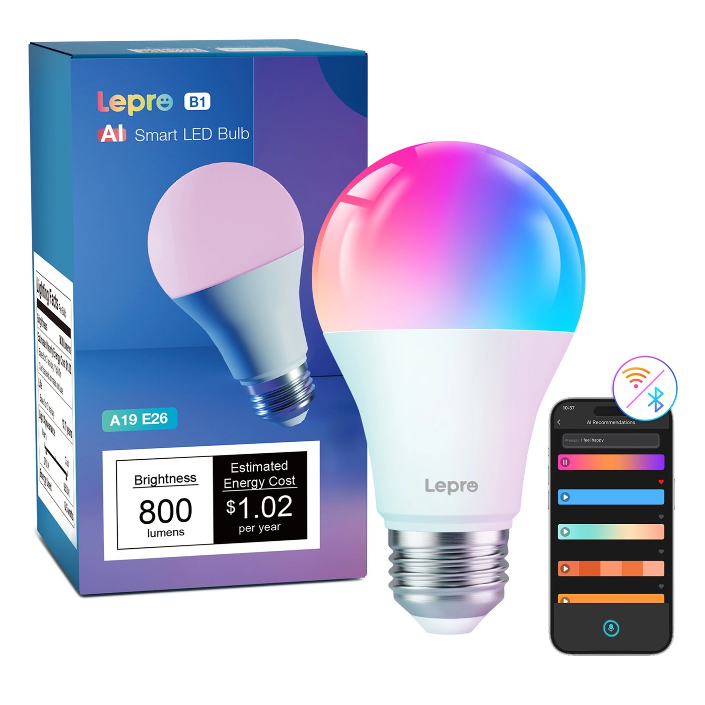 Lepro B1 AI Smart Bulb E27 1-pk.