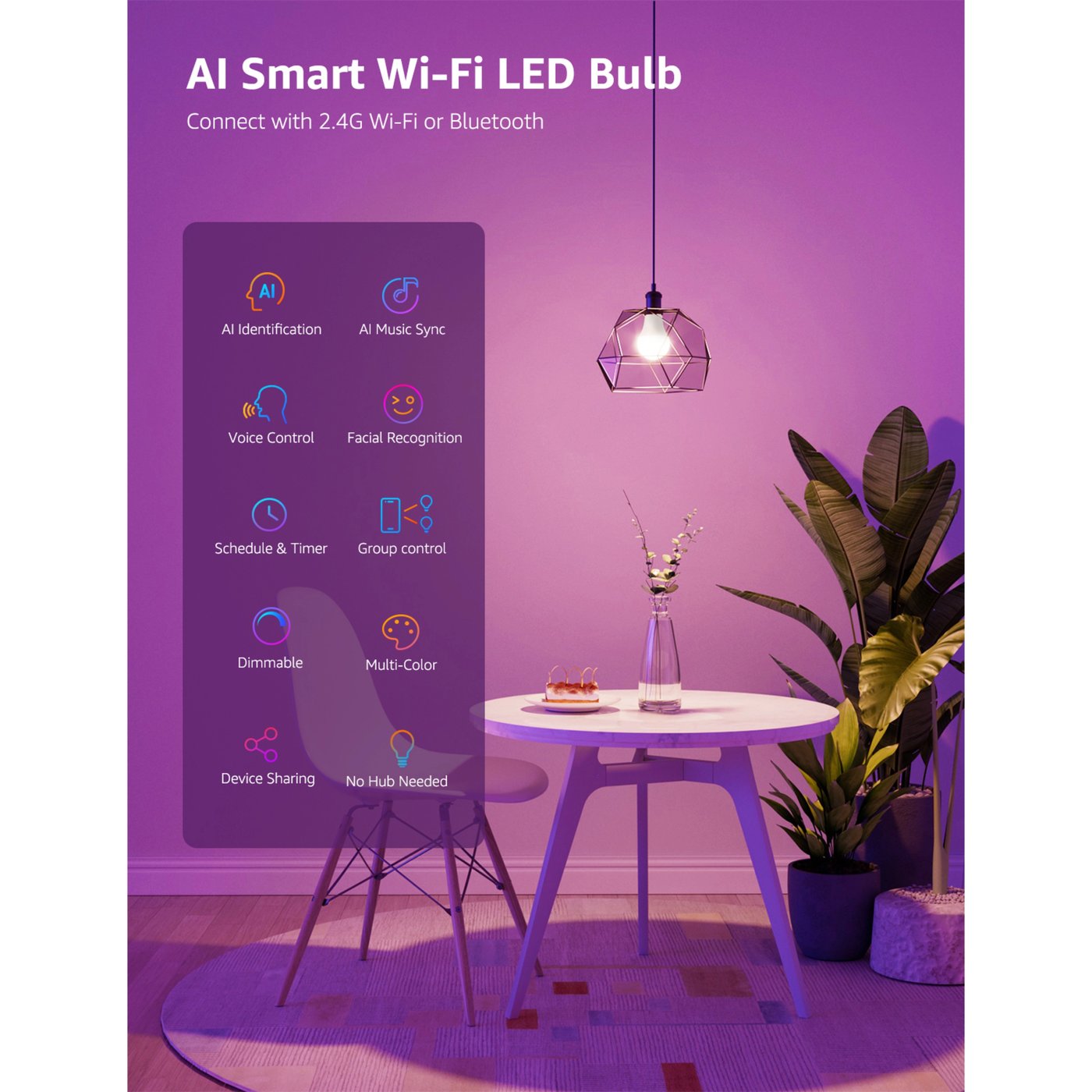 Lepro B1 AI Smart Bulb E27 2-pakning
