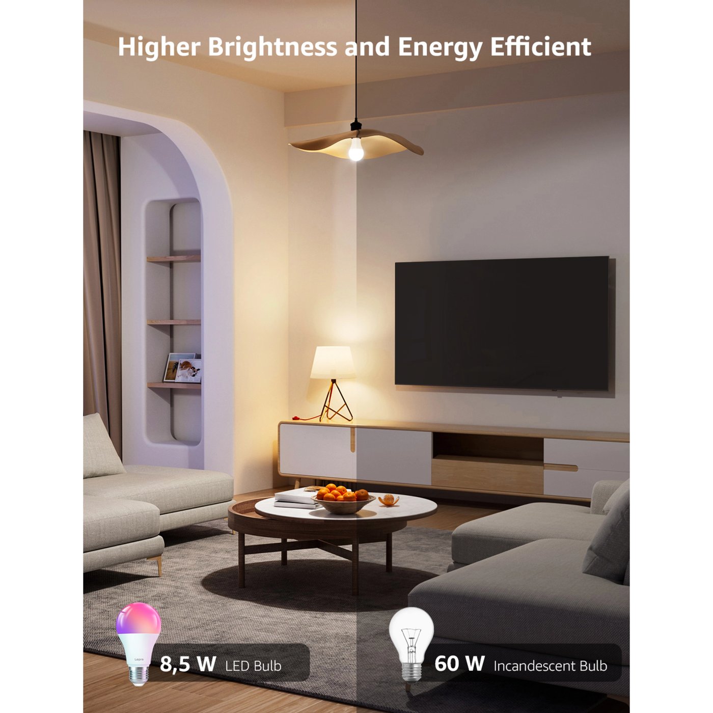 Lepro B1 AI Smart Bulb E27 4-pakning