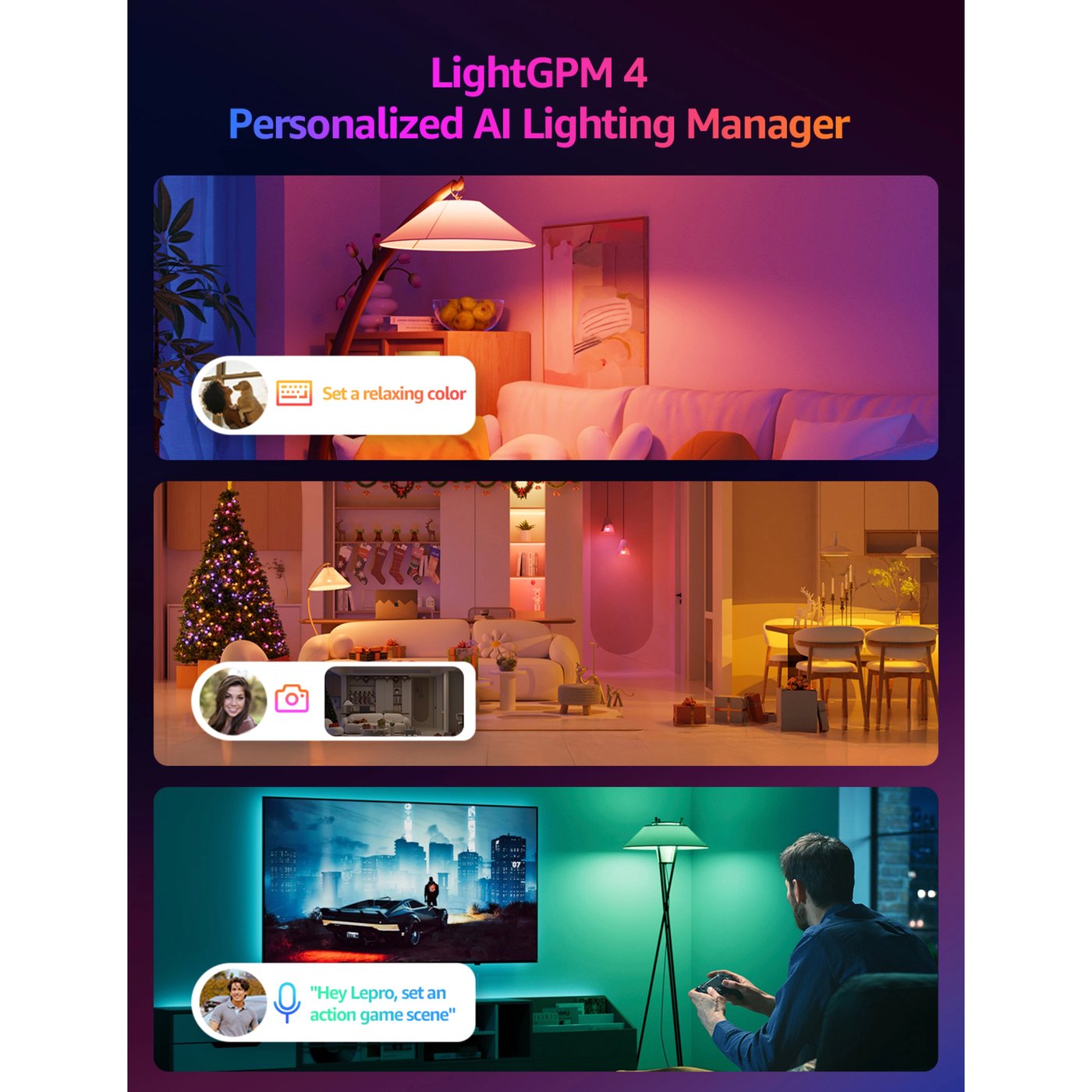 Lepro BP1 AI Smart Bulb E14 2-pakning