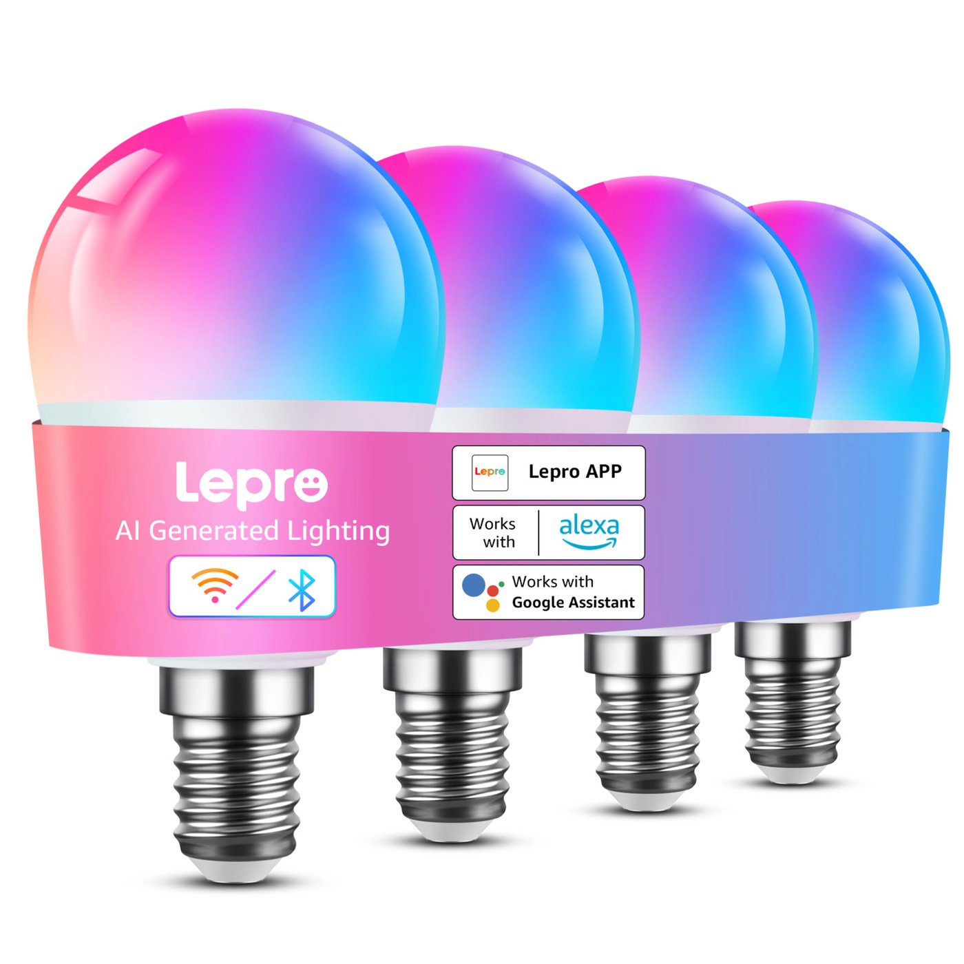 Lepro BP1 AI Smart Bulb E14 4-pk.