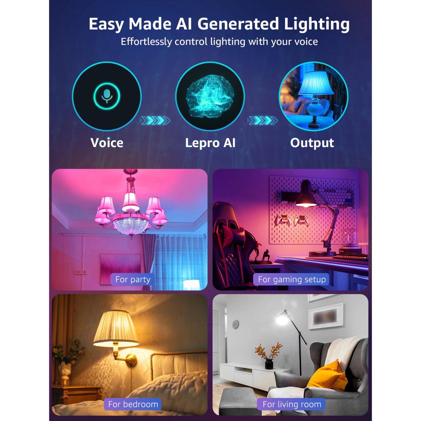 Lepro BP1 AI Smart Bulb E14 4-pk.