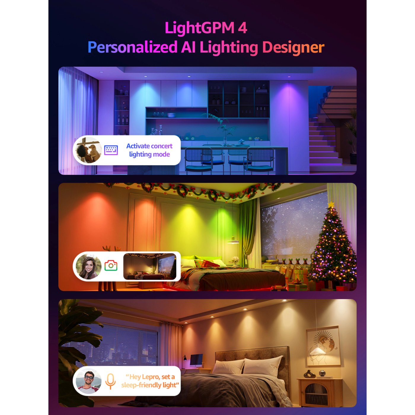 Lepro BG1 AI Smart Bulb GU10-lampe 2-pakning