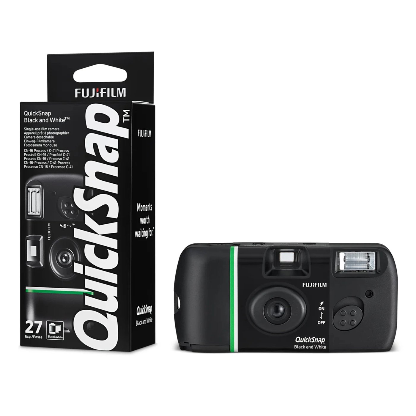 Fujifilm QuickSnap Black and White engangskamera 27 bilder