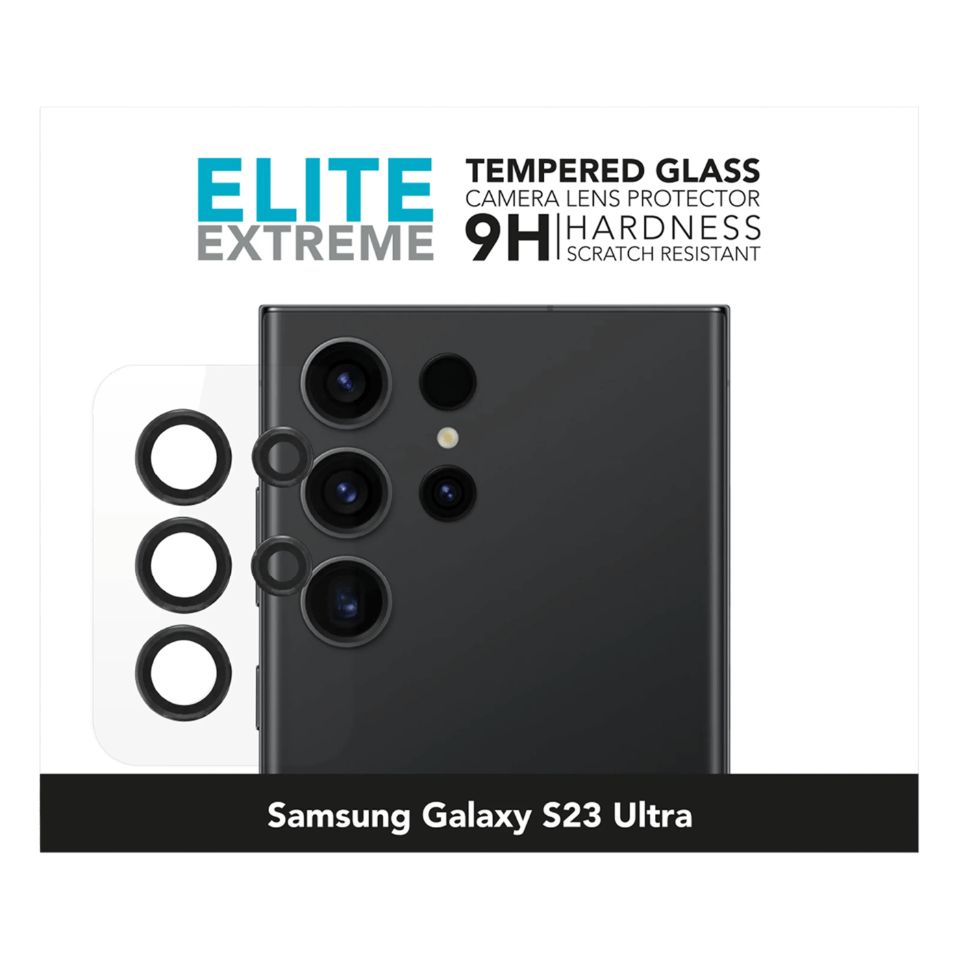 Linocell Elite Extreme Beskyttelse for kameralinsen på Galaxy S23 Ultra