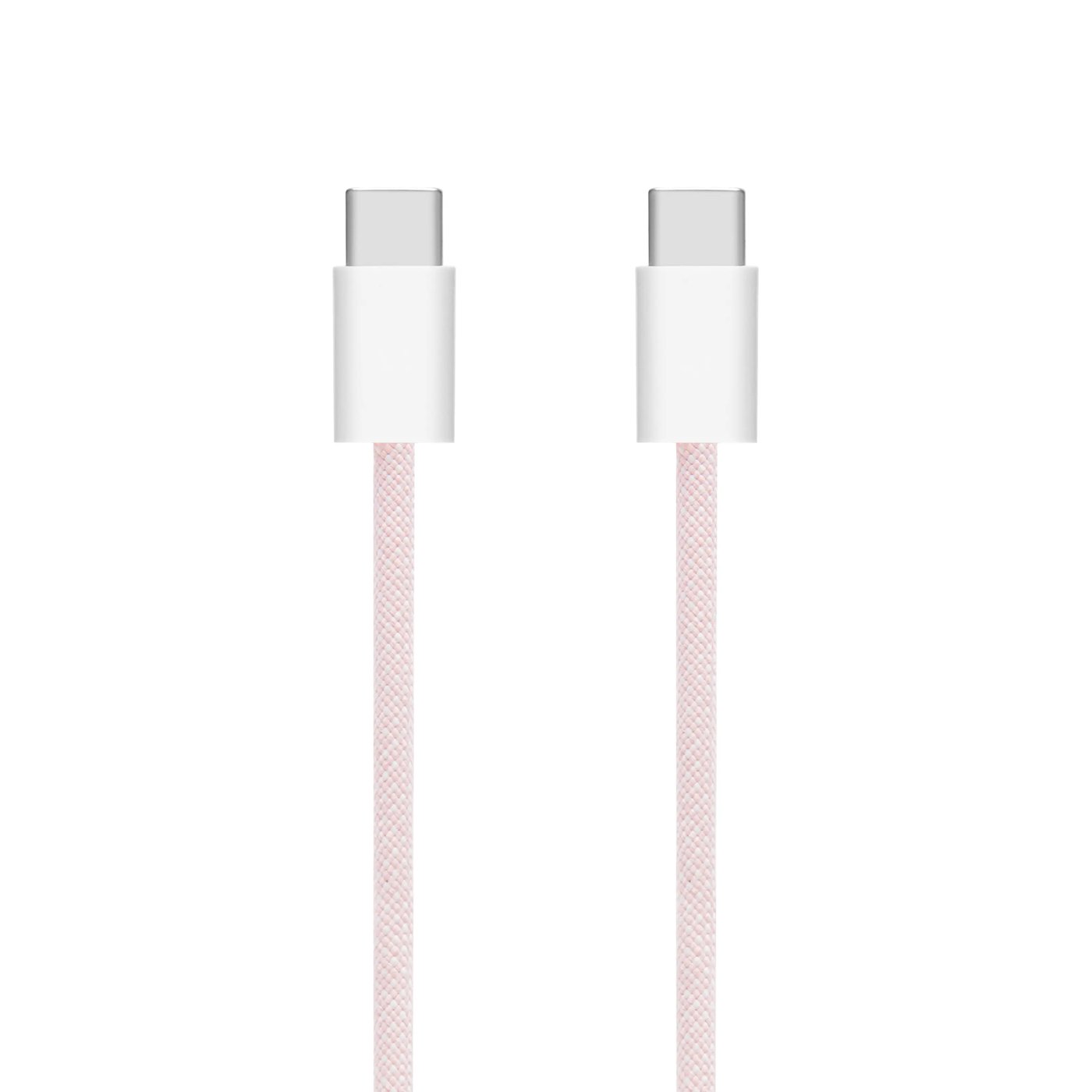 Linocell Flettet USB-C- til USB-C-kabel 60W Rosa 2 m