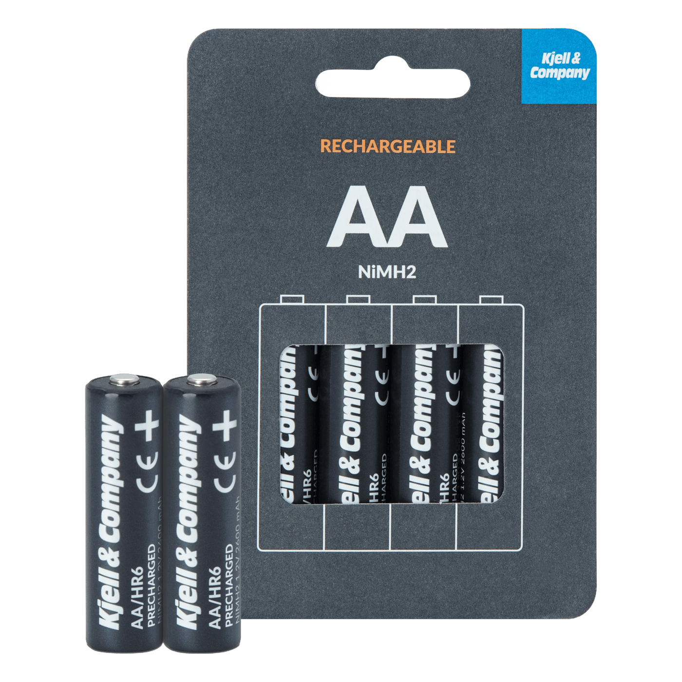 Kjell & Company Laddningsbara AA-batterier 2600 mAh 4-pack