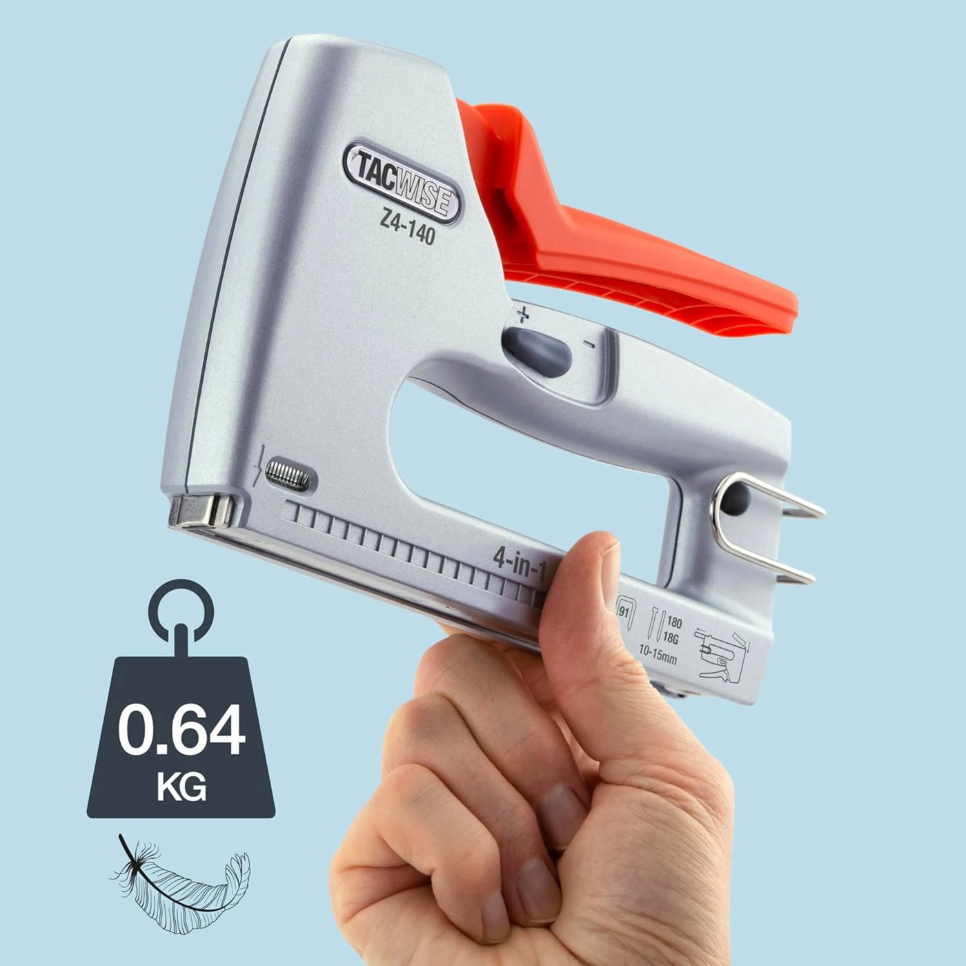 Tacwise Z4-140 4-i-1 häftpistol för klammer, dyckert och stift