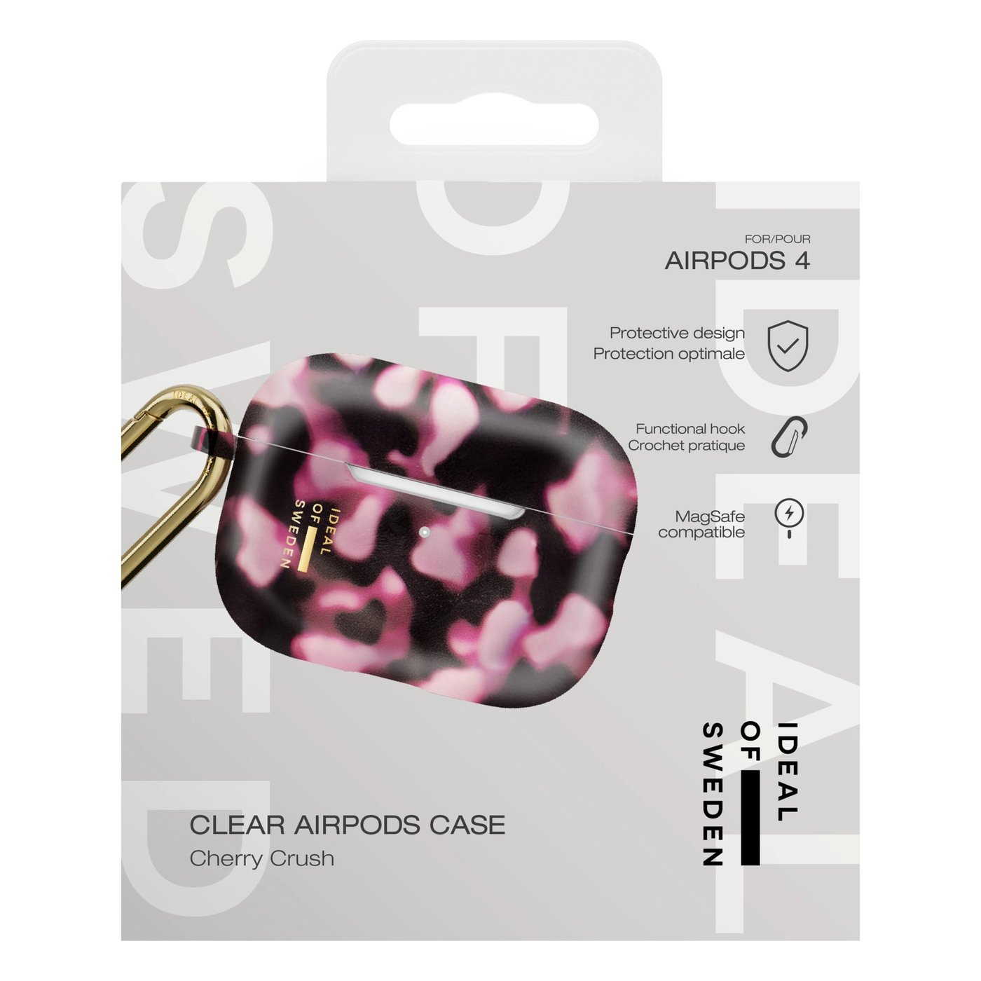 IDEAL OF SWEDEN Clear AirPods Case Gen 4 Cherry Crush