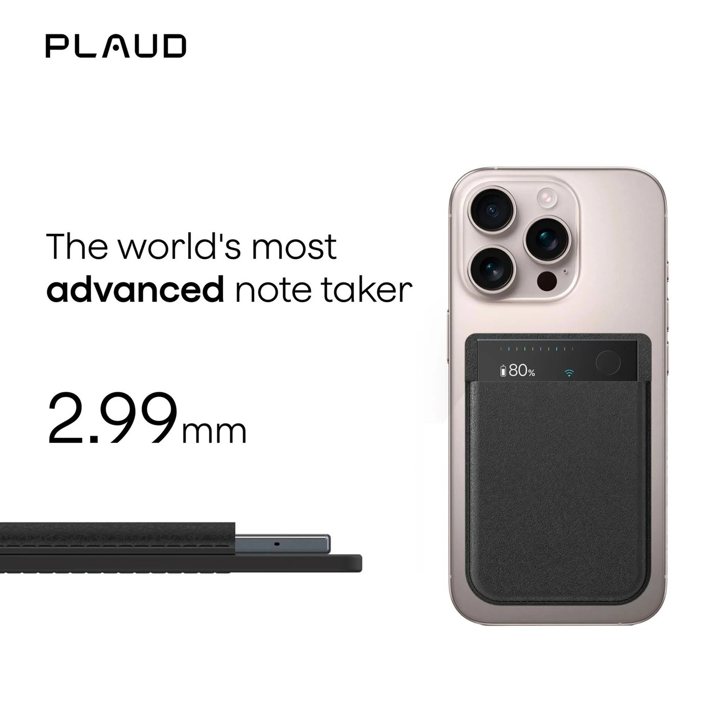 Plaud Note Pro AI-röstinspelare med transkribering Svart