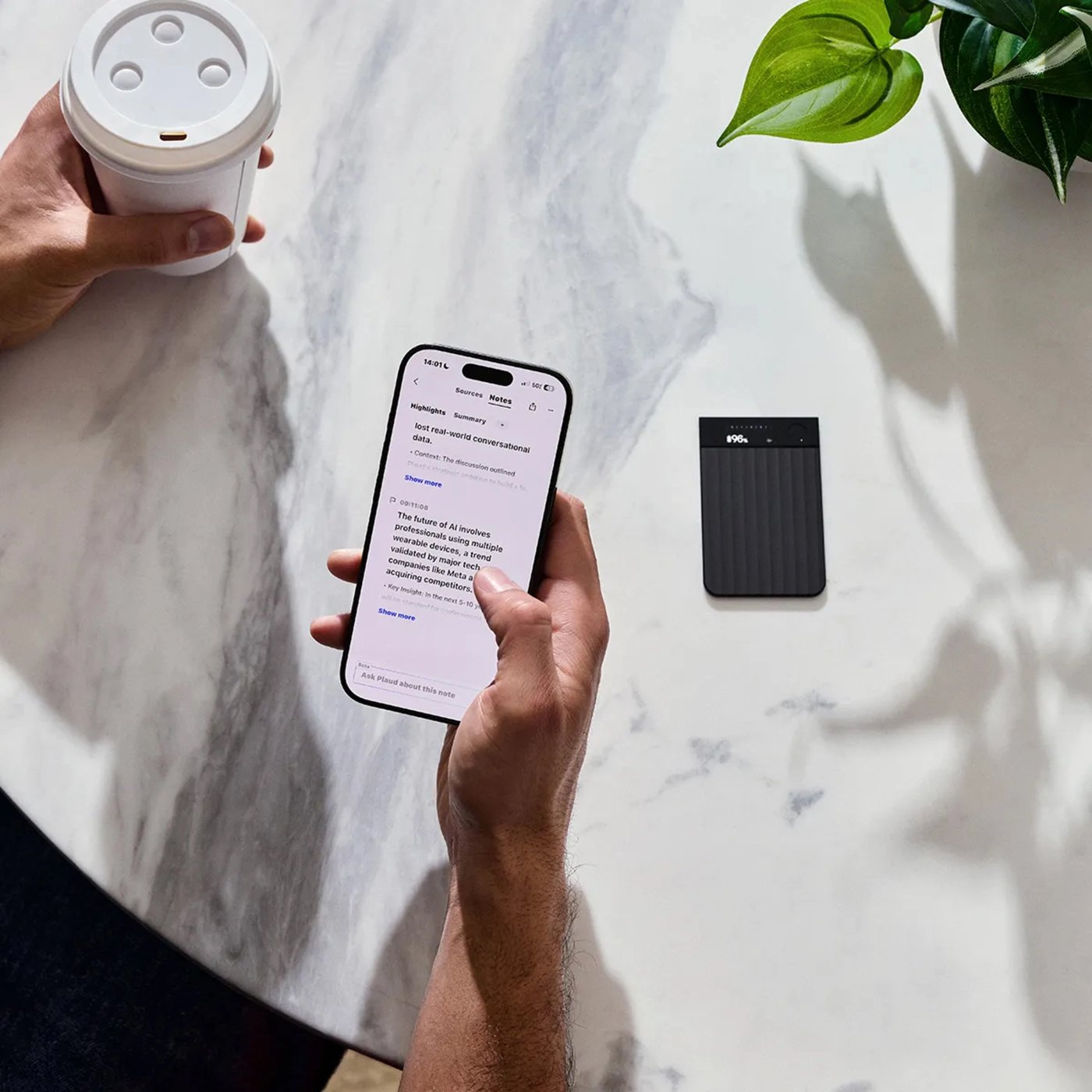 Plaud Note Pro AI-röstinspelare med transkribering Svart