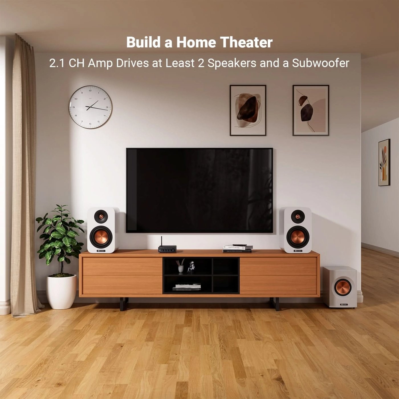 Fosi Audio BT30D PRO 2.1-förstärkare med Bluetooth 48 V