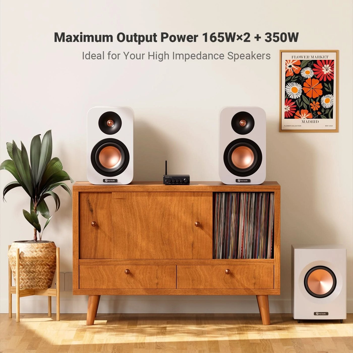 Fosi Audio BT30D PRO 2.1-förstärkare med Bluetooth 48 V