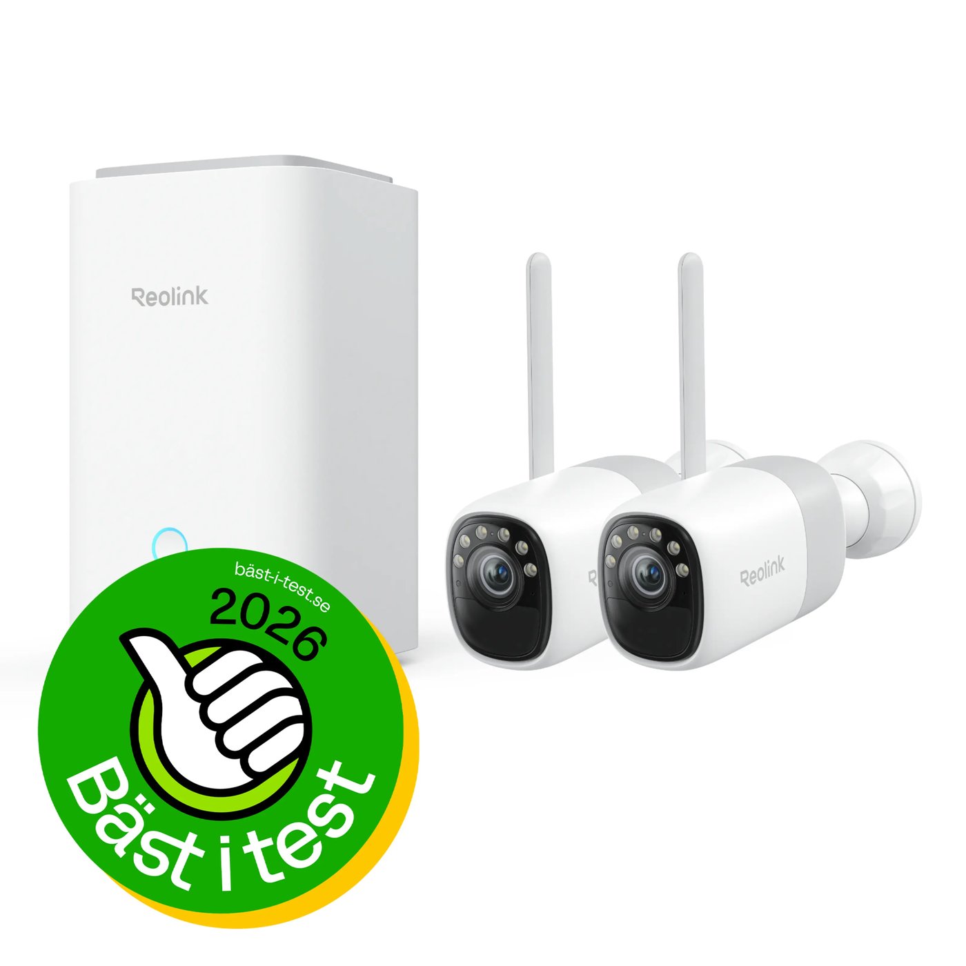 Reolink Home Hub med 2x Altas 2K-kameror