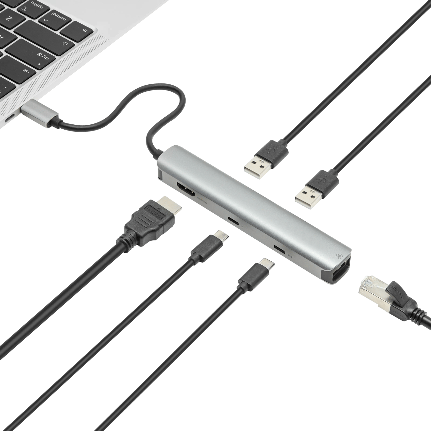 Plexgear USB-C-multiadapter CB1024 - 6 porter