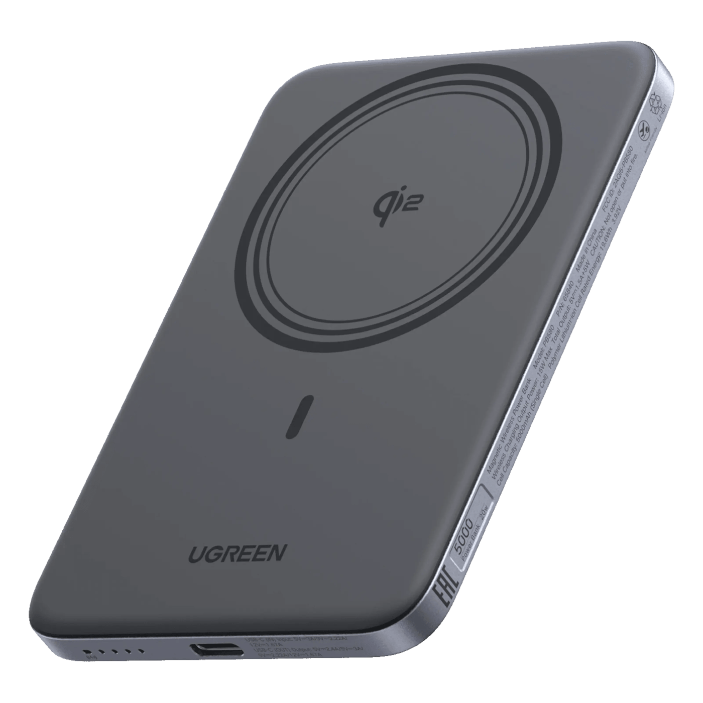 Ugreen MagFlow Air MagSafe-powerbank 5 000 mAh