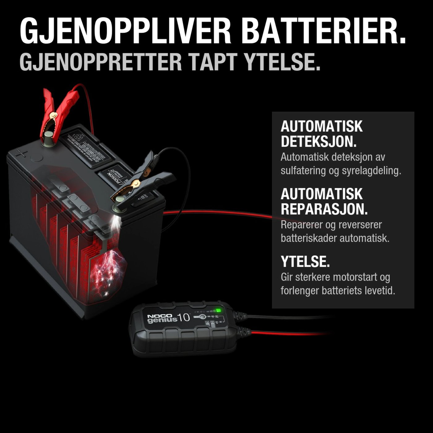 Noco GENIUS10 smart batterilader 10 A