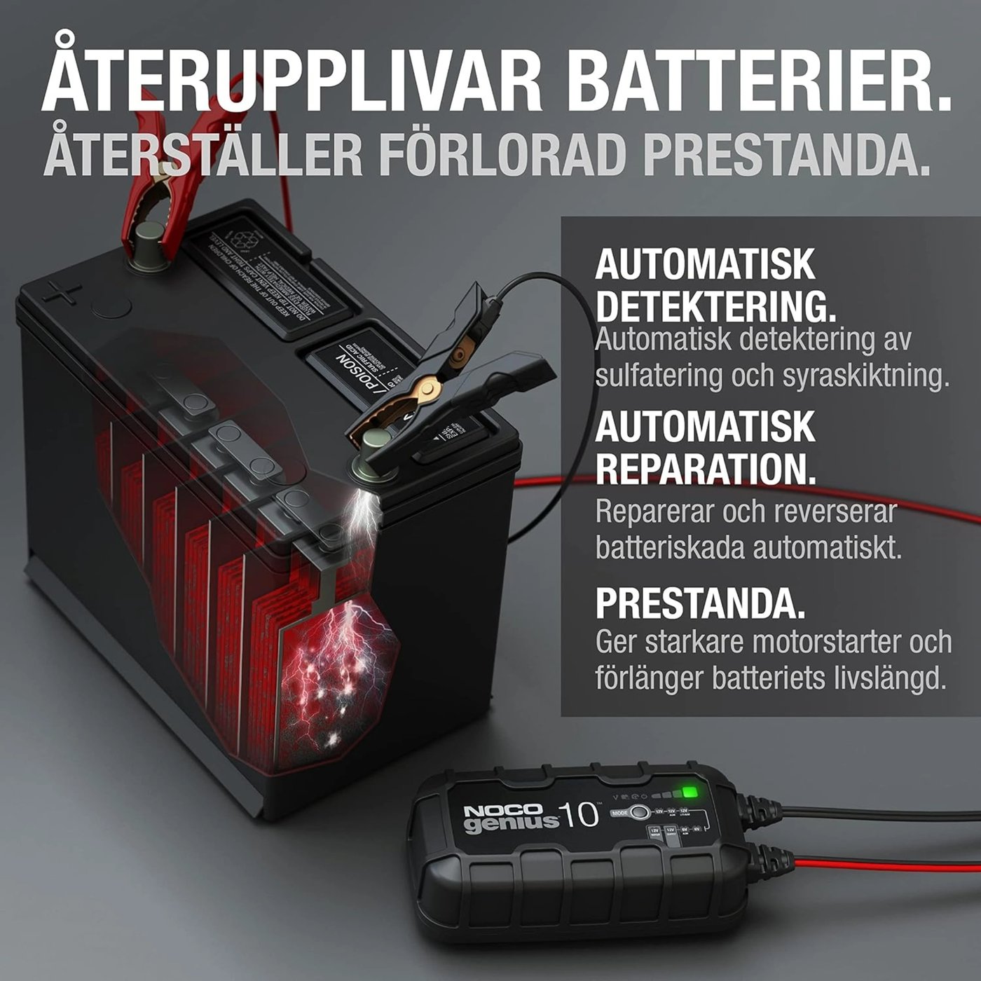 Noco GENIUS10 smart batteriladdare 10 A