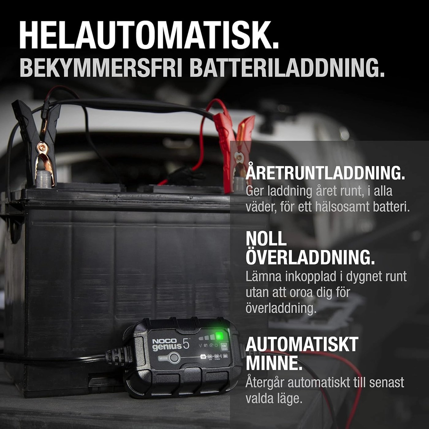 Noco GENIUS5 smart batteriladdare 5 A