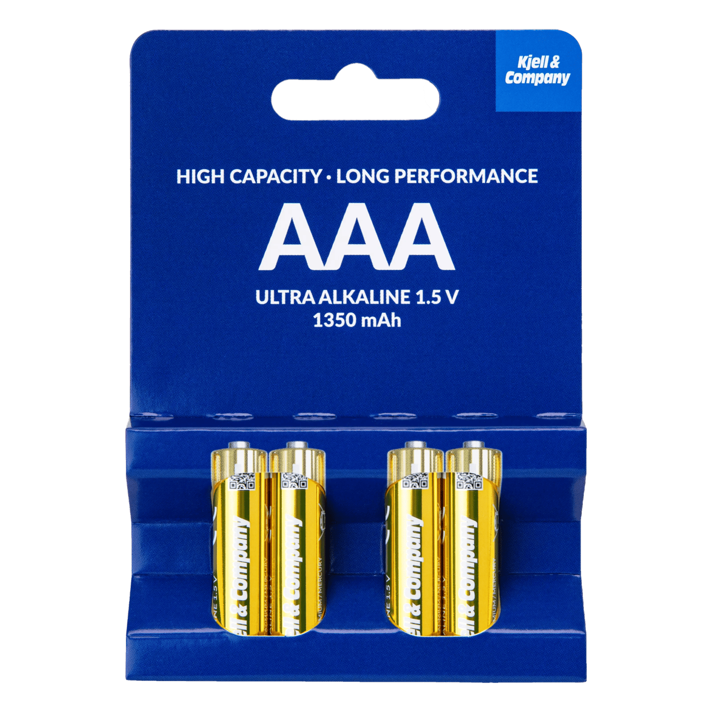 Kjell & Company AAA-batterier Ultra Alkaline LR03 1350 mAh 4-pk.
