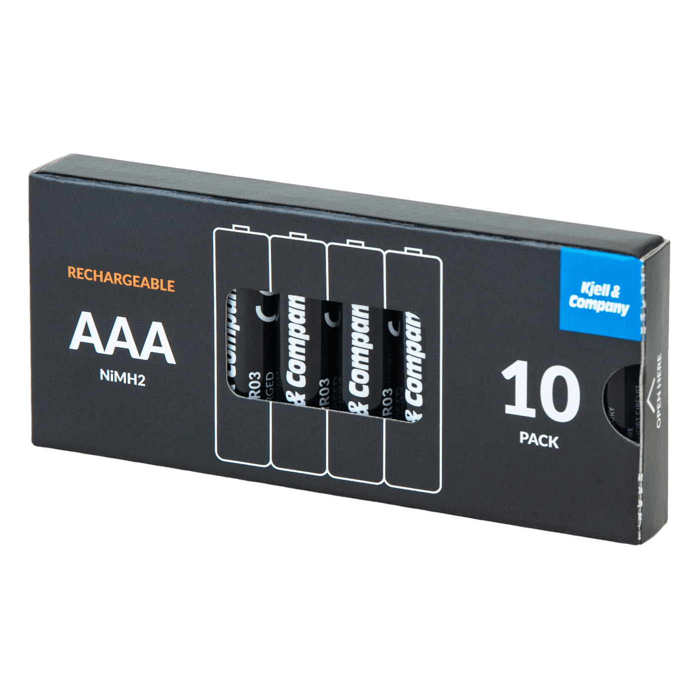 Kjell & Company Oppladbar AAA-batterier 950 mAh 10-pk.