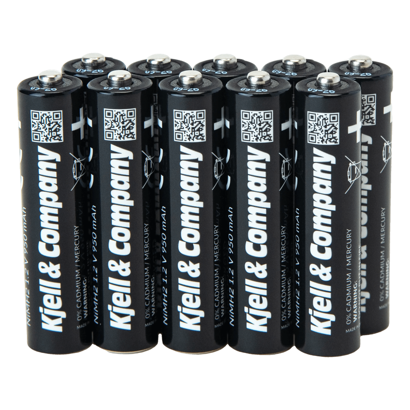 Kjell & Company Oppladbar AAA-batterier 950 mAh 10-pk.