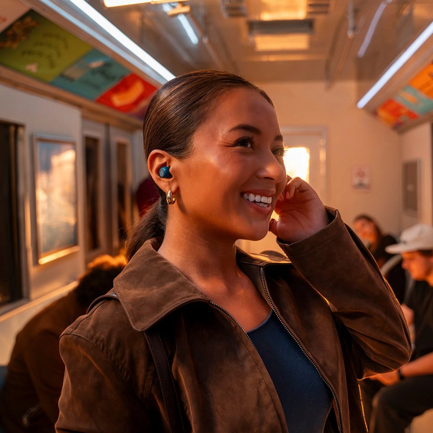 JLab JBuds Mini ANC true wireless-hörlurar Blå