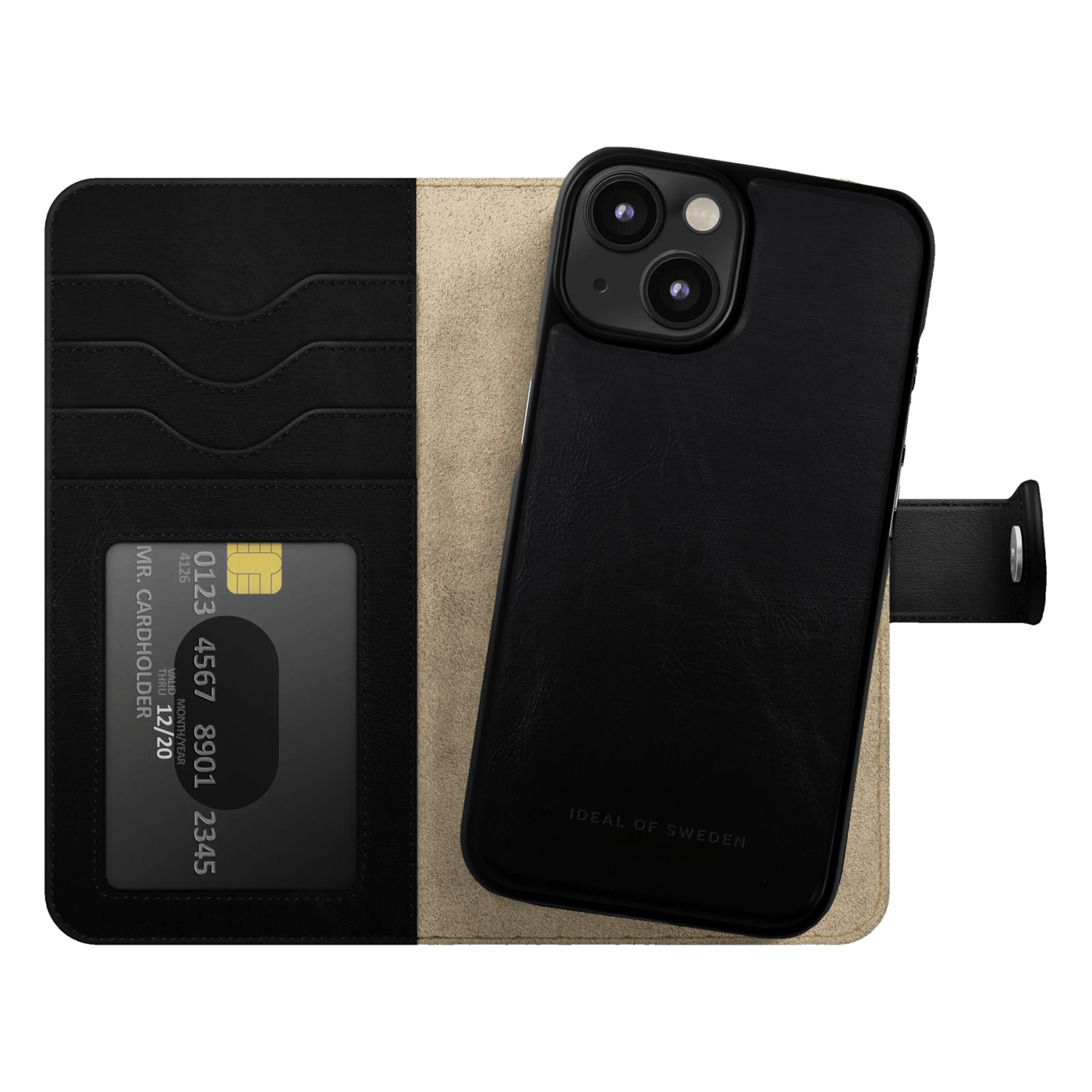 IDEAL OF SWEDEN Magnet Wallet+ MagSafe-plånboksfodral iPhone 14 Svart
