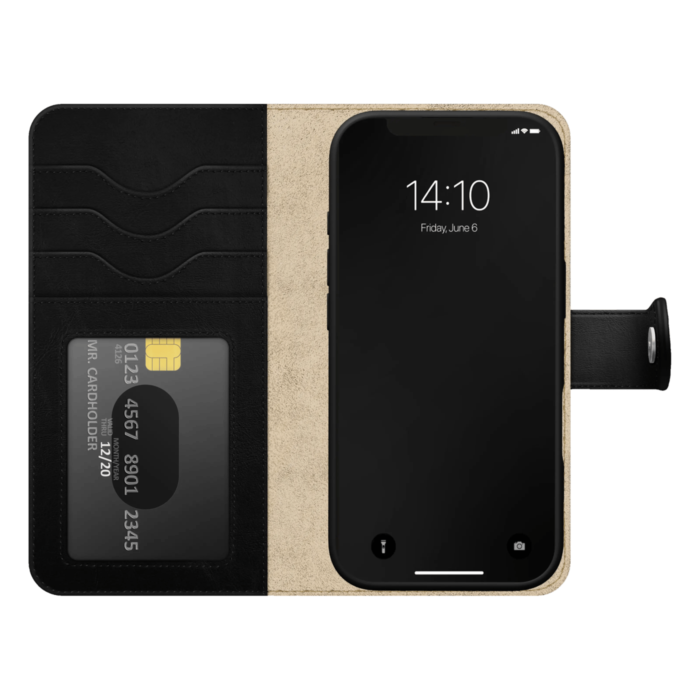 IDEAL OF SWEDEN Magnet Wallet+ MagSafe-plånboksfodral iPhone 14 Svart