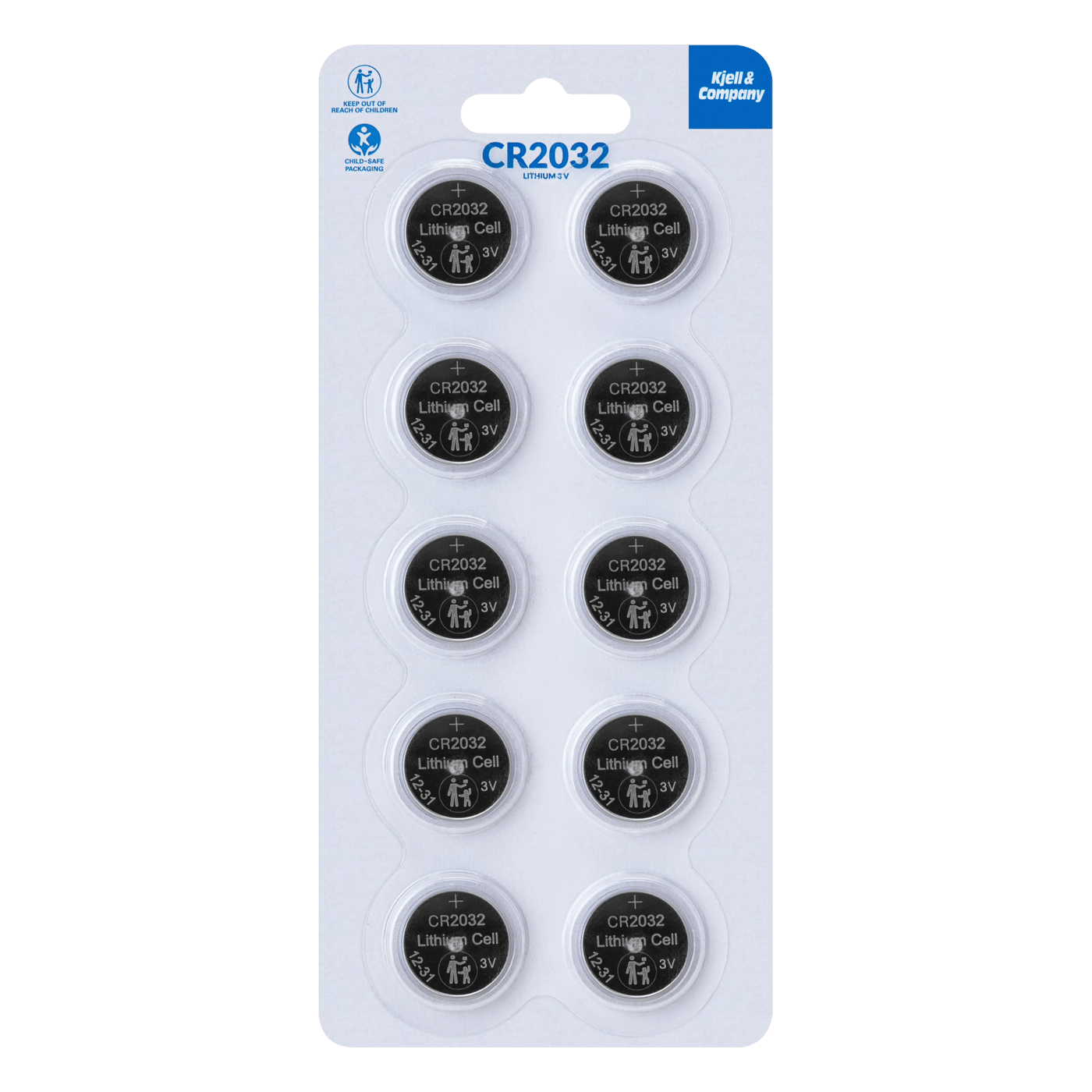 Kjell & Company Litiumbatteri CR2032 10-pack