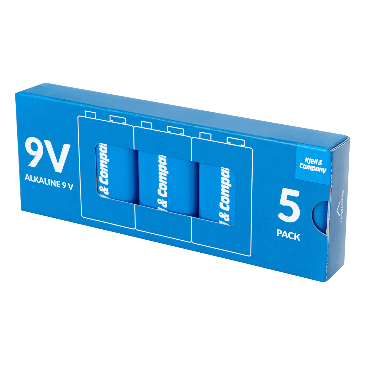 Kjell & Company 9 V-batterier (PP3) 5-pack
