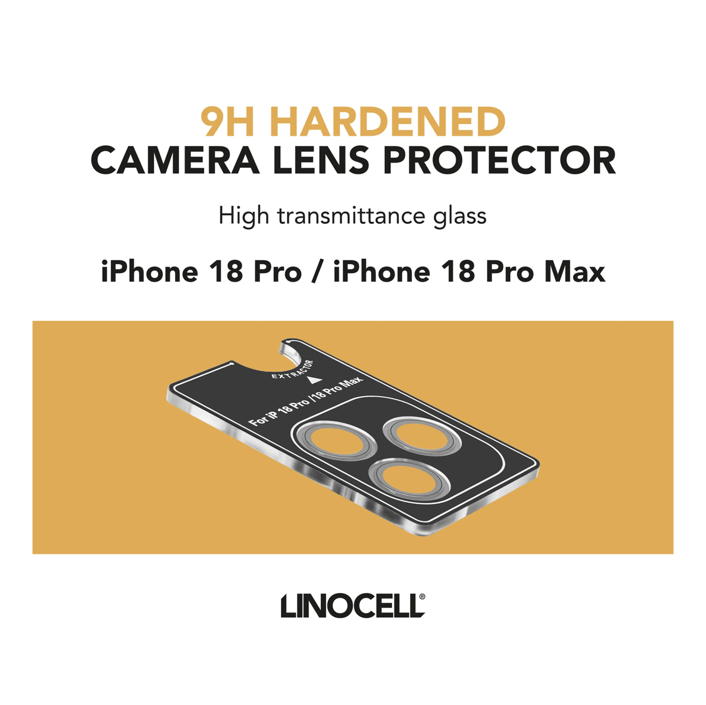Linocell Skydd för kameralinsen iPhone 18 Pro och 18 Pro Max