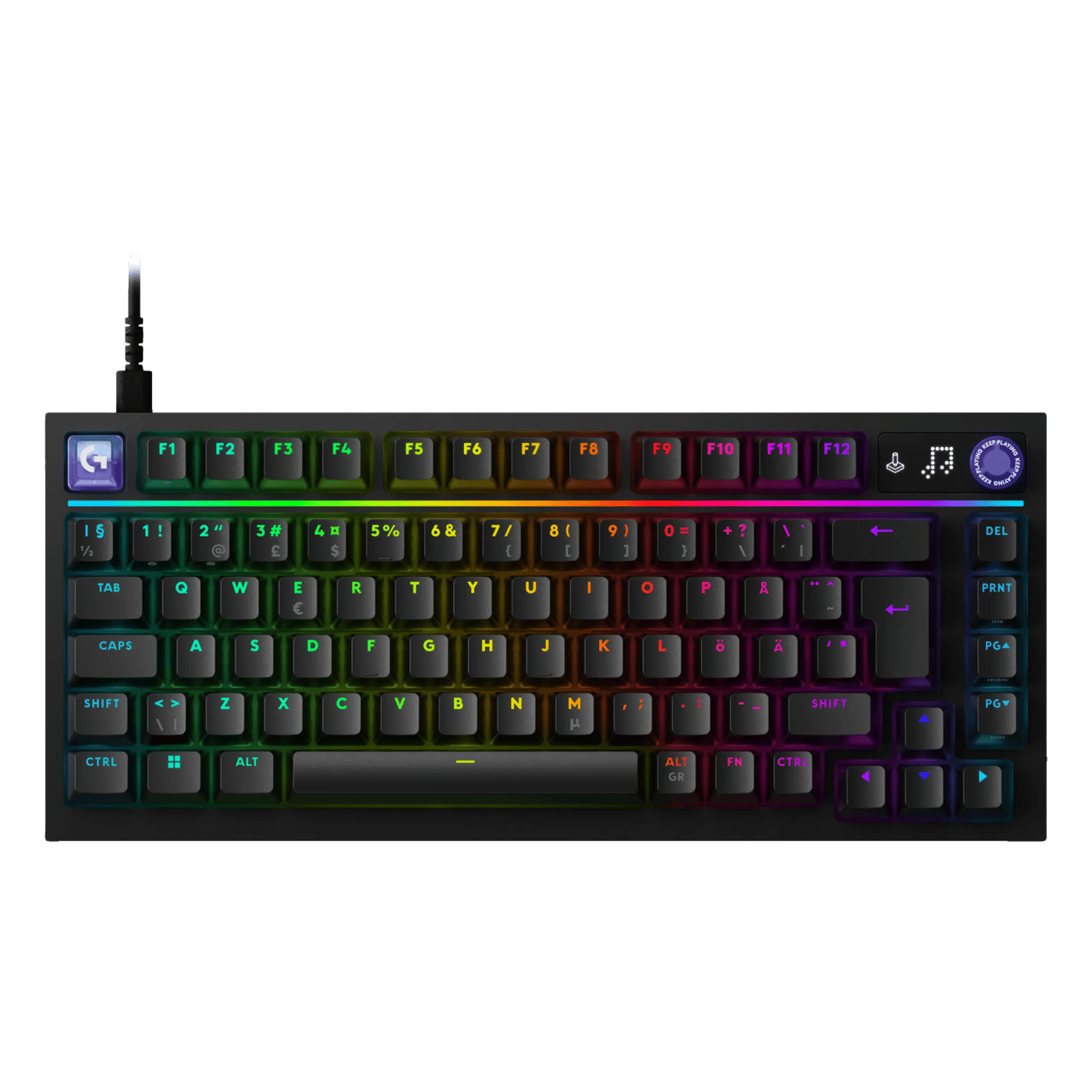 Logitech G G316 X 75 gamingtangentbord Svart