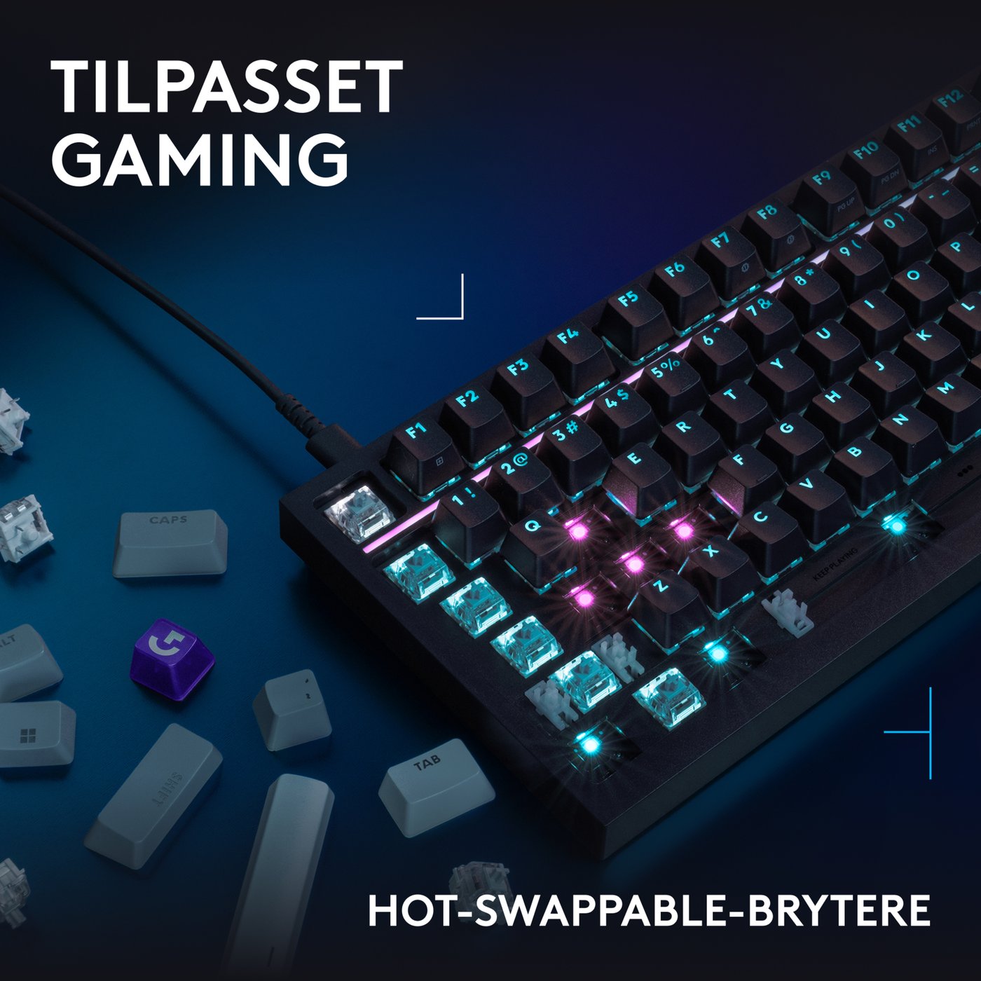Logitech G G316 X 75 gamingtastatur Svart