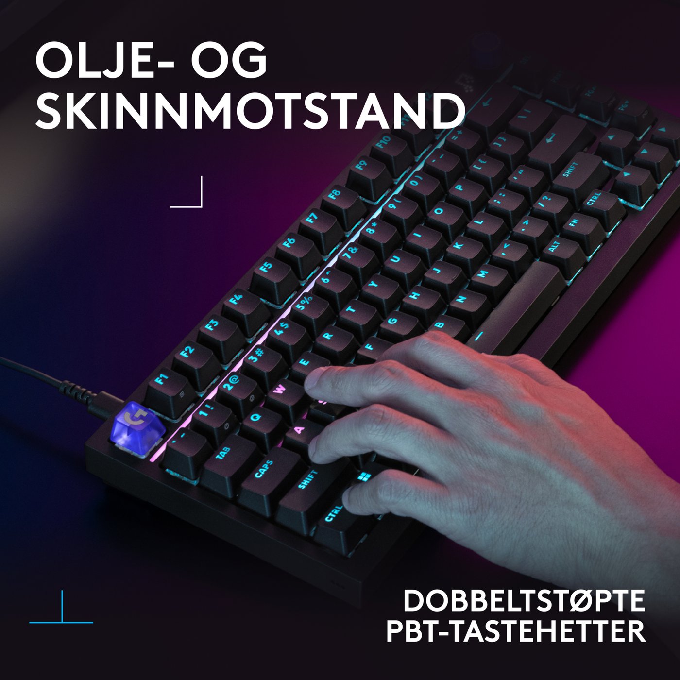 Logitech G G316 X 75 gamingtastatur Svart