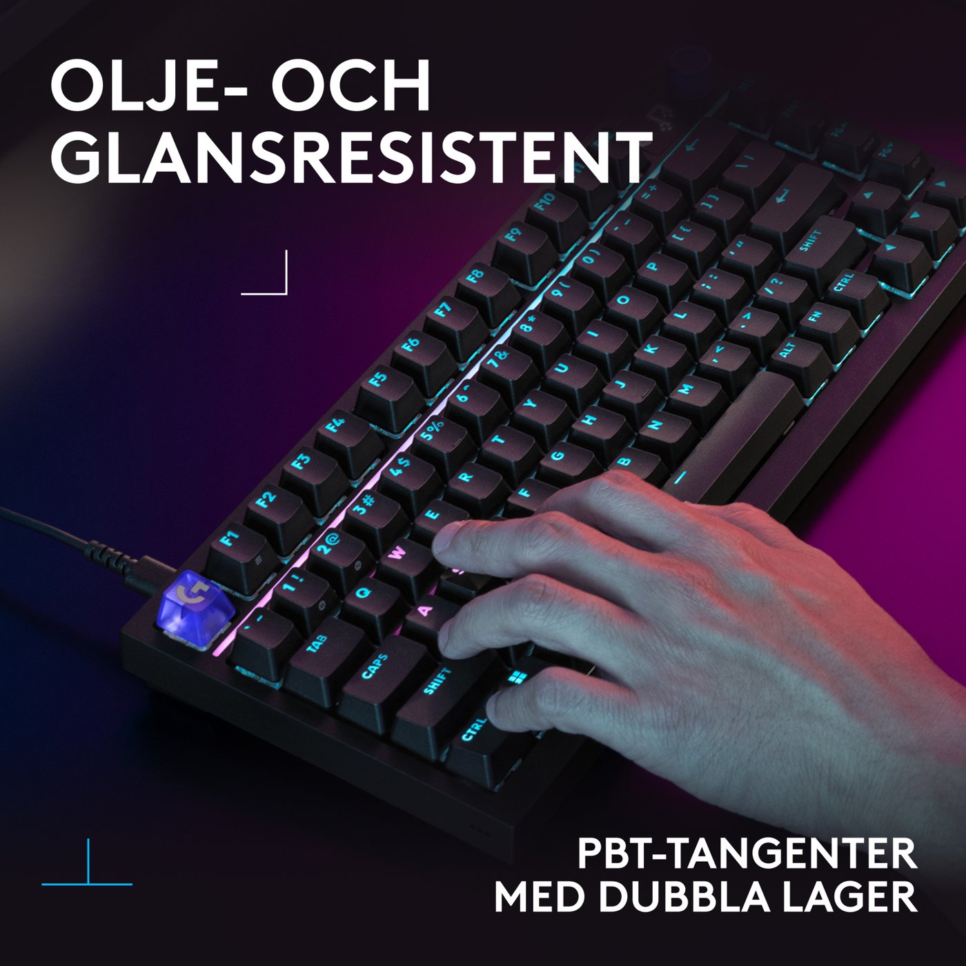 Logitech G G316 X 75 gamingtangentbord Svart