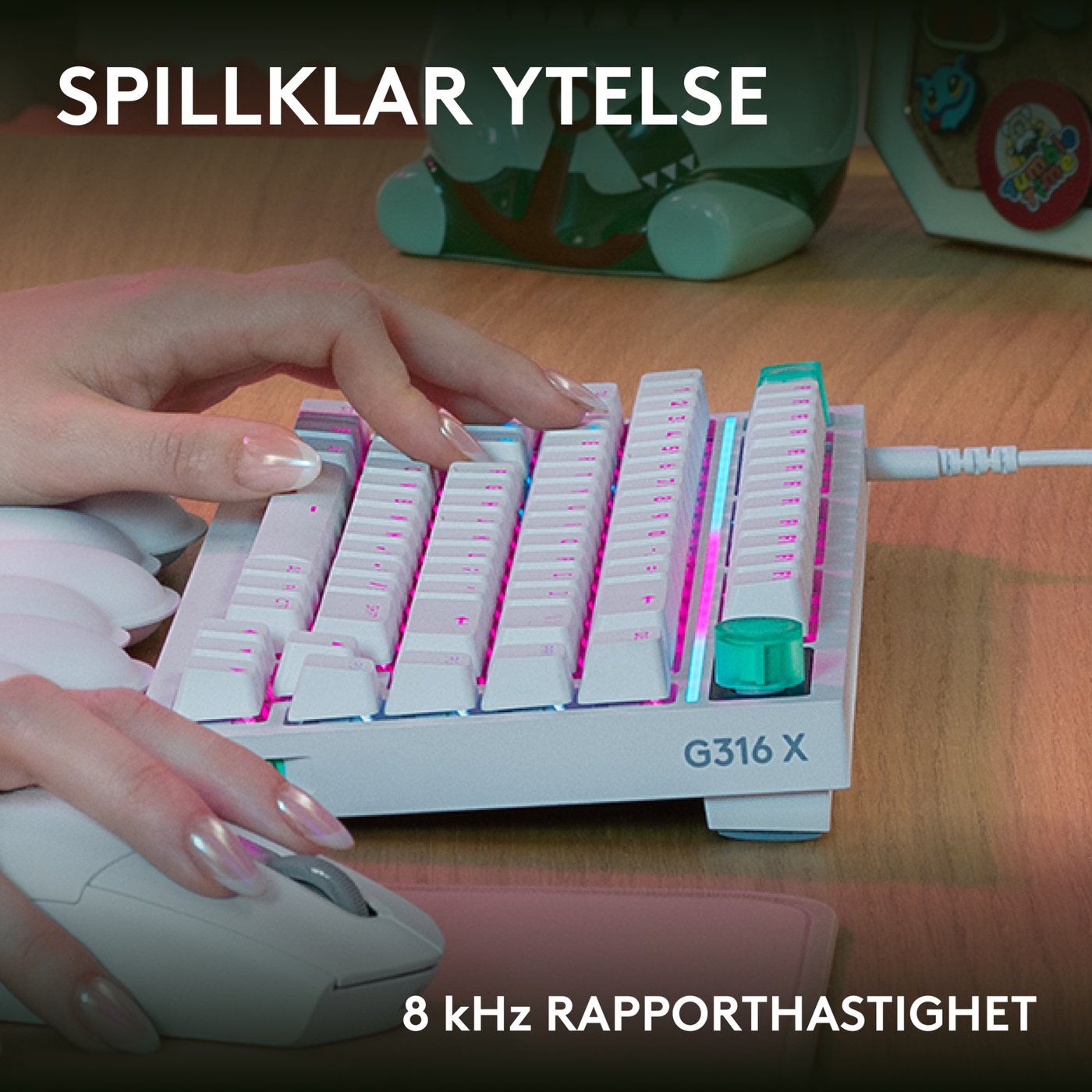 Logitech G G316 X 75 gamingtastatur Hvit