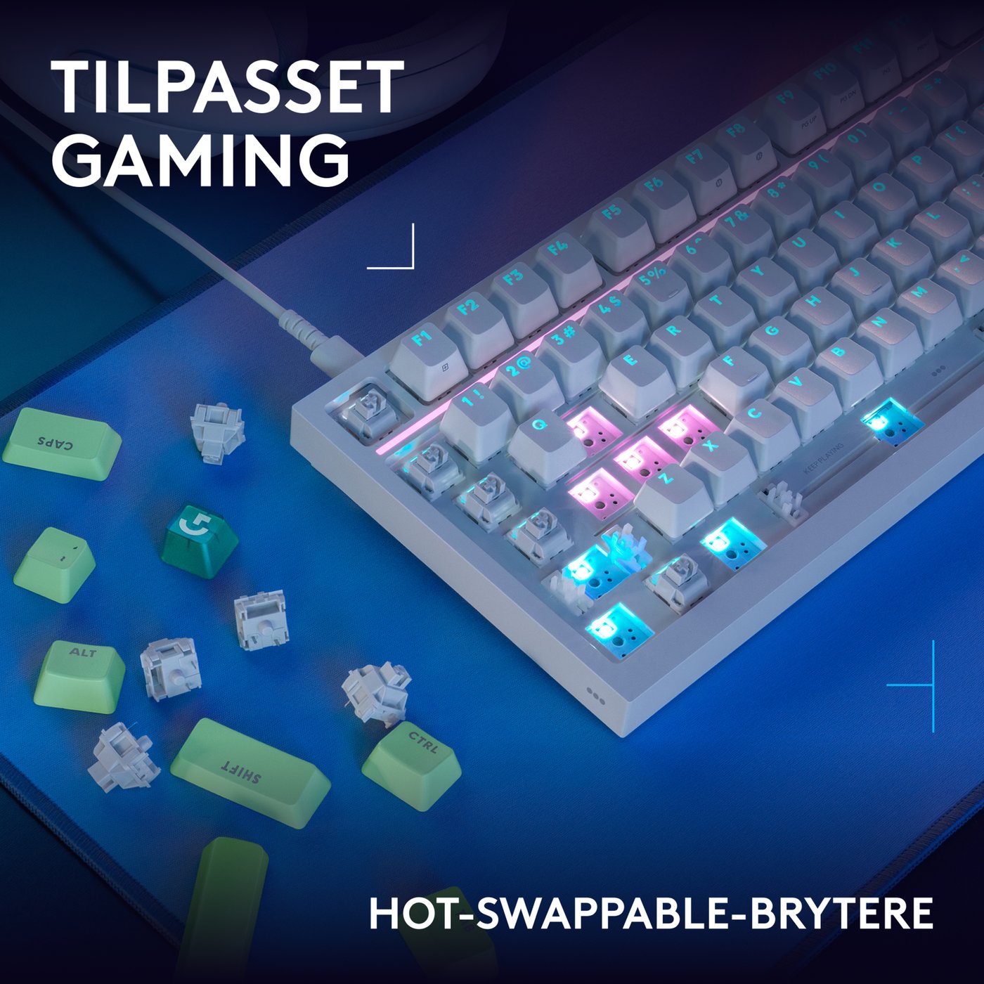 Logitech G G316 X 75 gamingtastatur Hvit