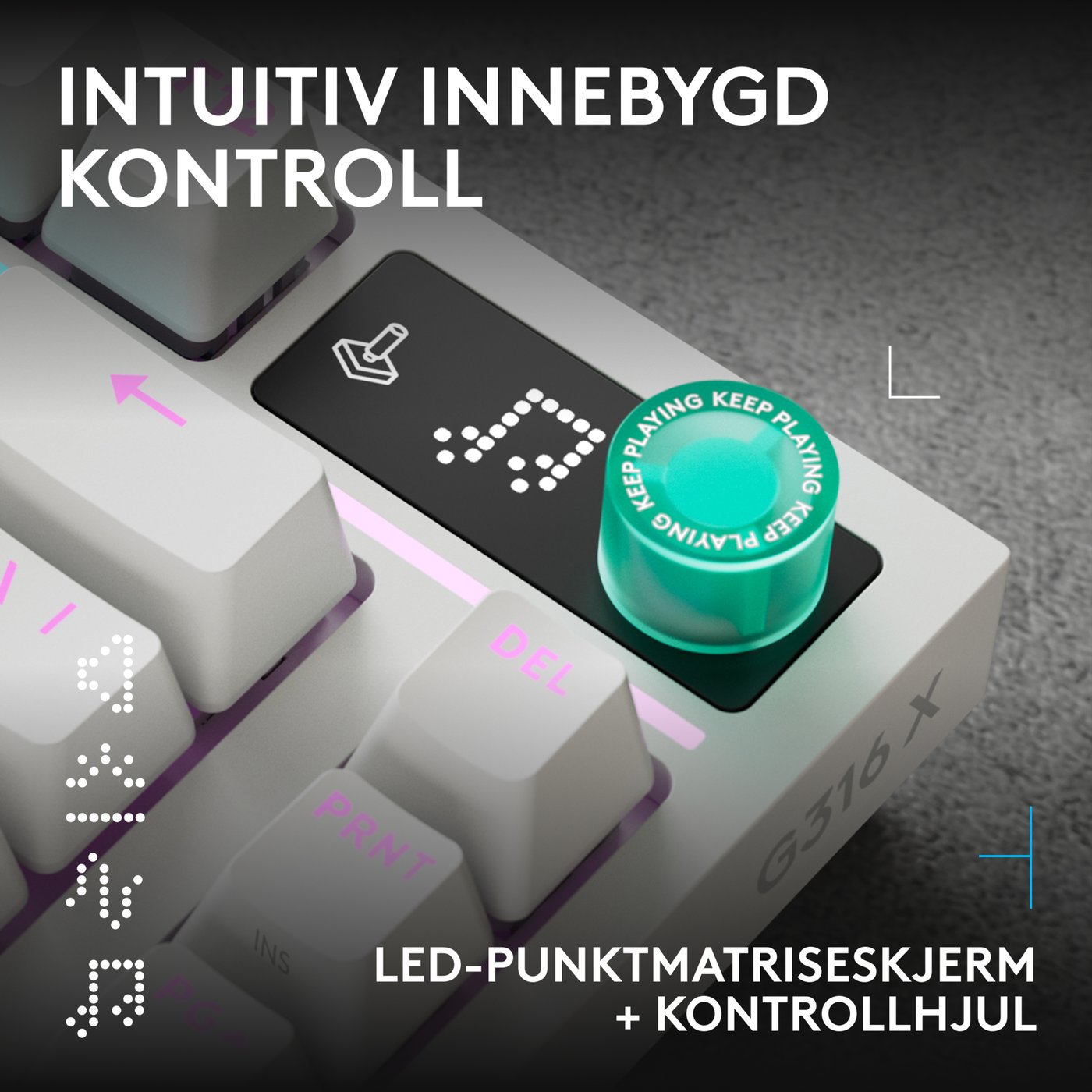 Logitech G G316 X 75 gamingtastatur Hvit
