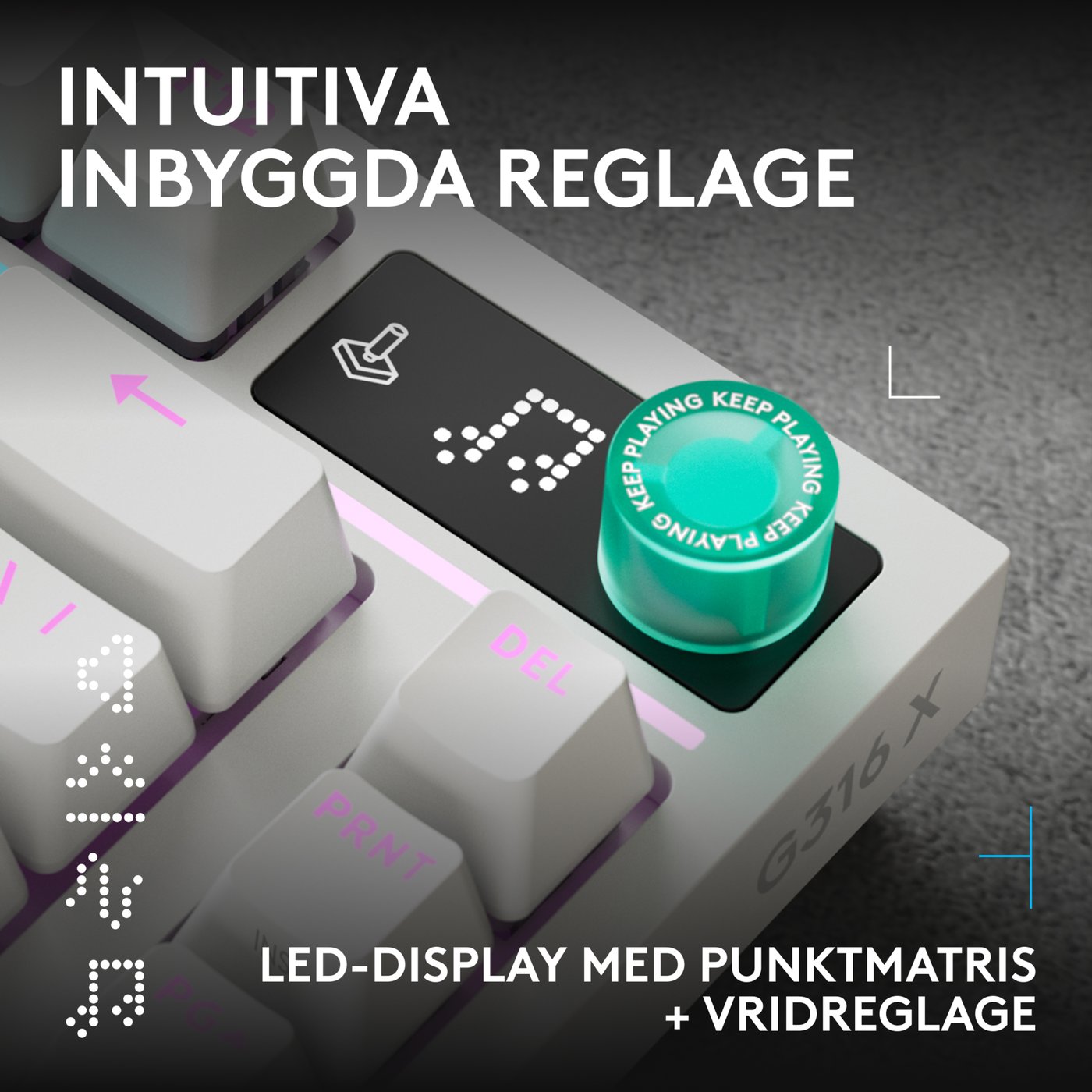 Logitech G G316 X 75 gamingtangentbord Vit