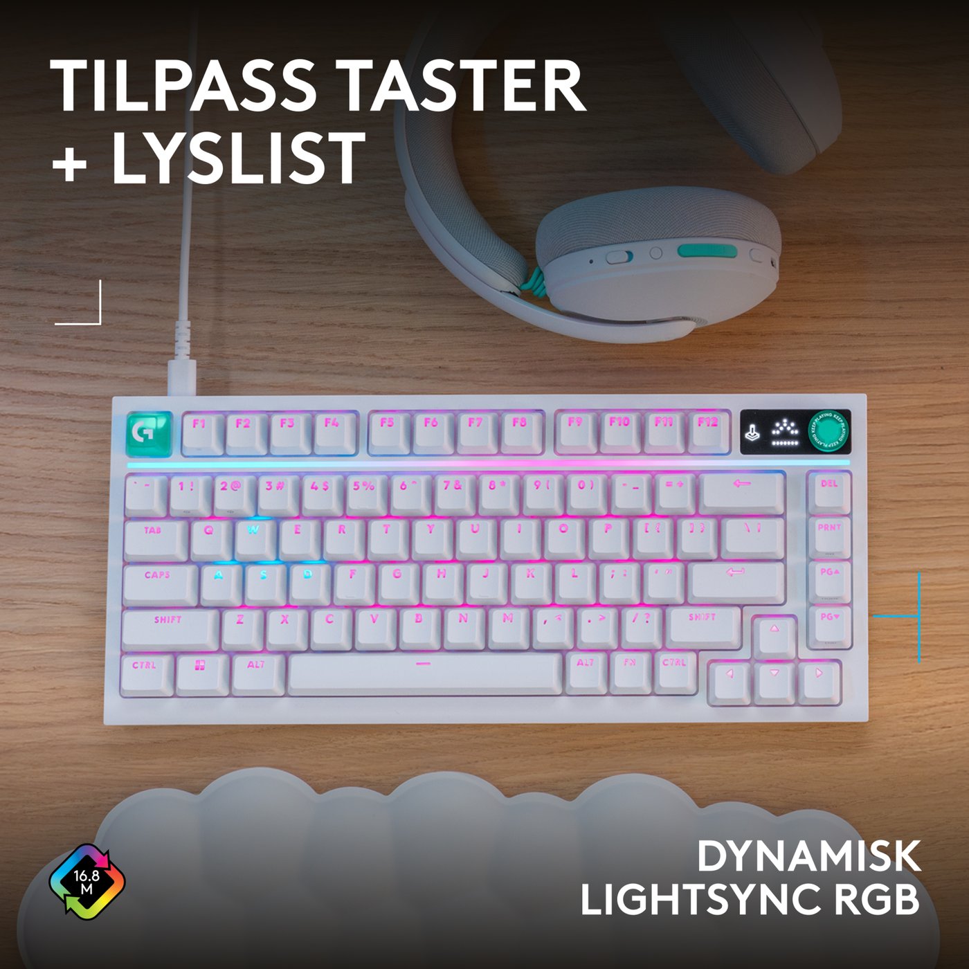 Logitech G G316 X 75 gamingtastatur Hvit